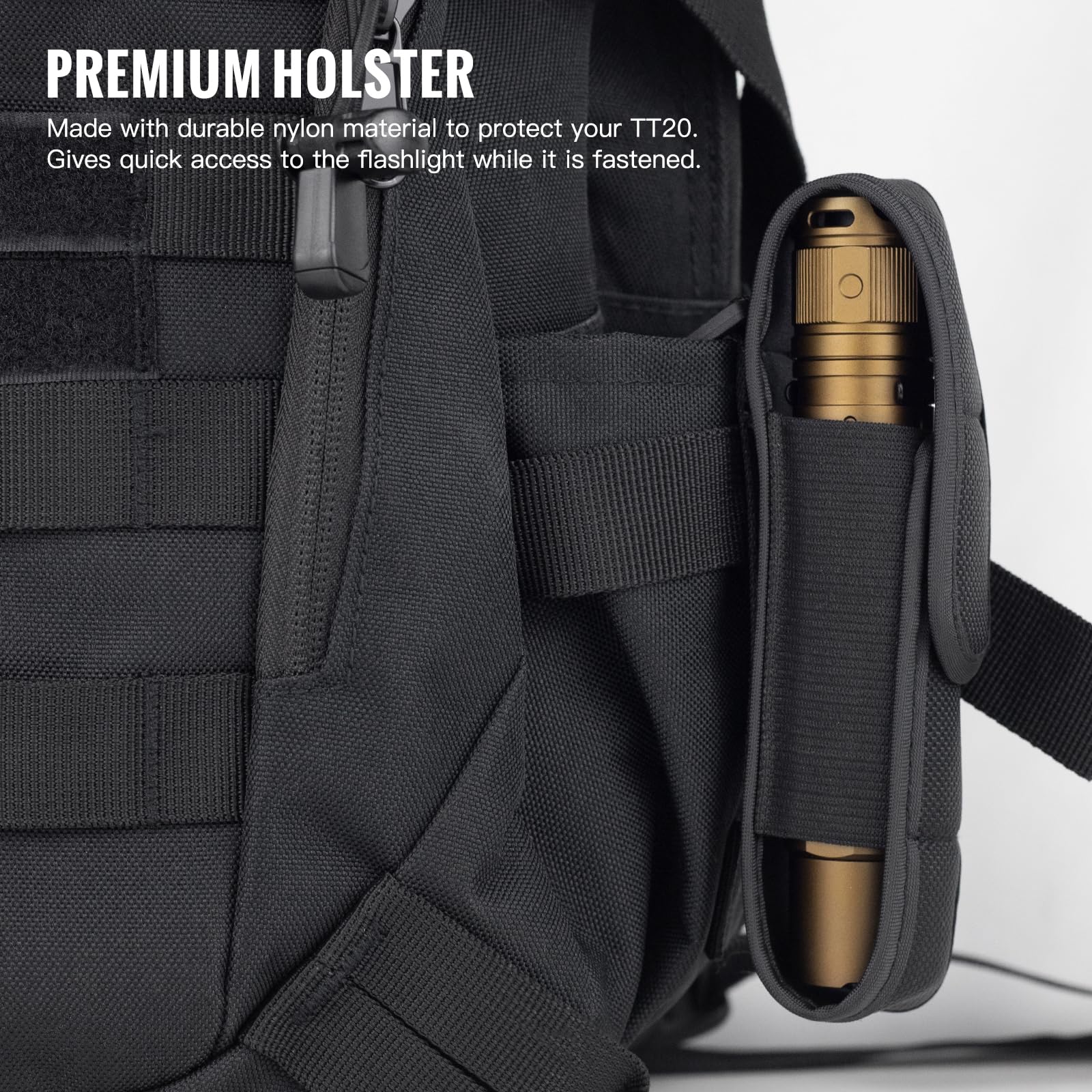 Thrunite Tt20 Tactical Flashlight, Customized Verison With The Outsider, High 2010 Lumens, Long 305 Meters Beam Distance, Usb-C