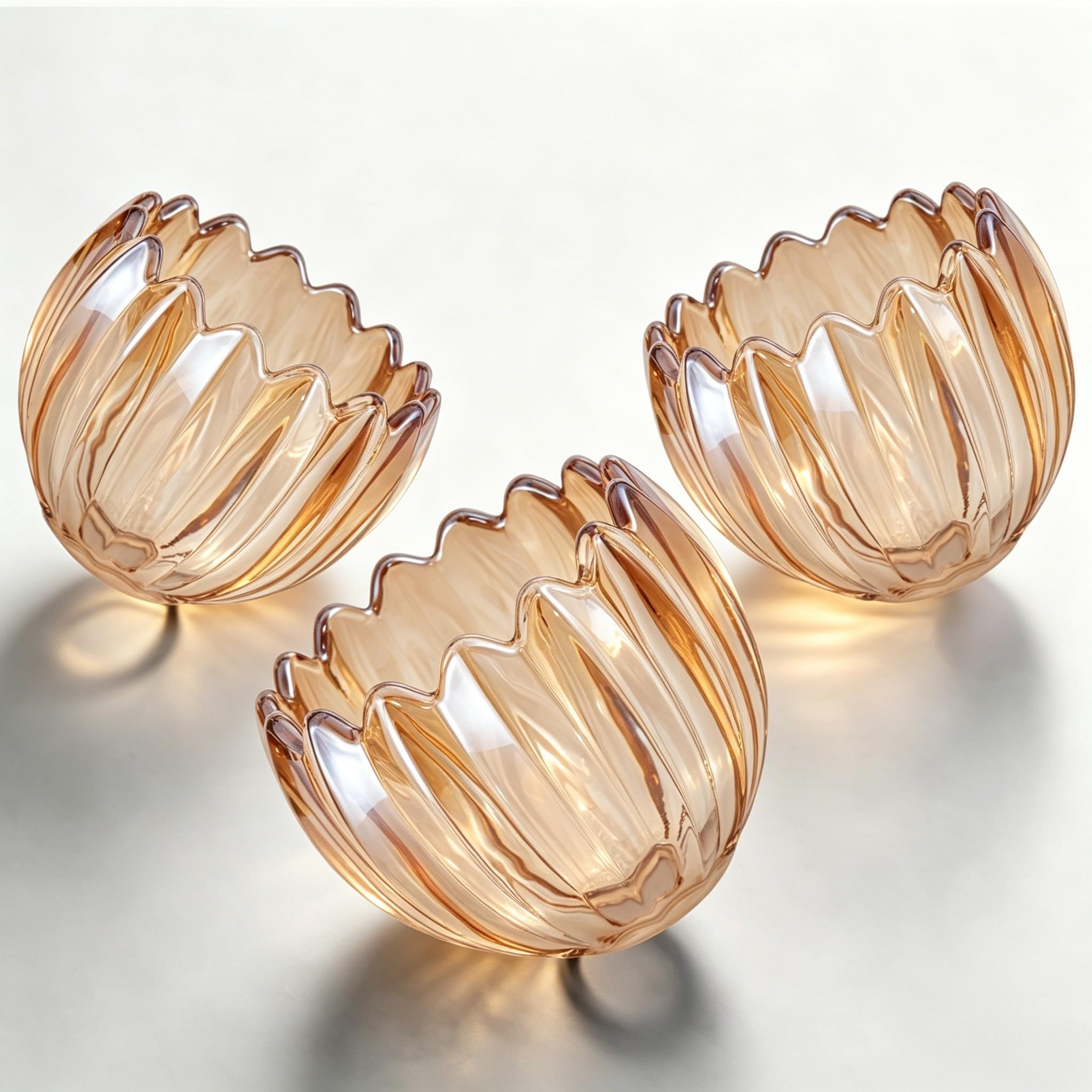 EIDEARAY Tulip Lamp Shades Replacement, Amber Glass Sconce Shade Heavy and Thick for wall lamps, chandeliers, floor lamps, table