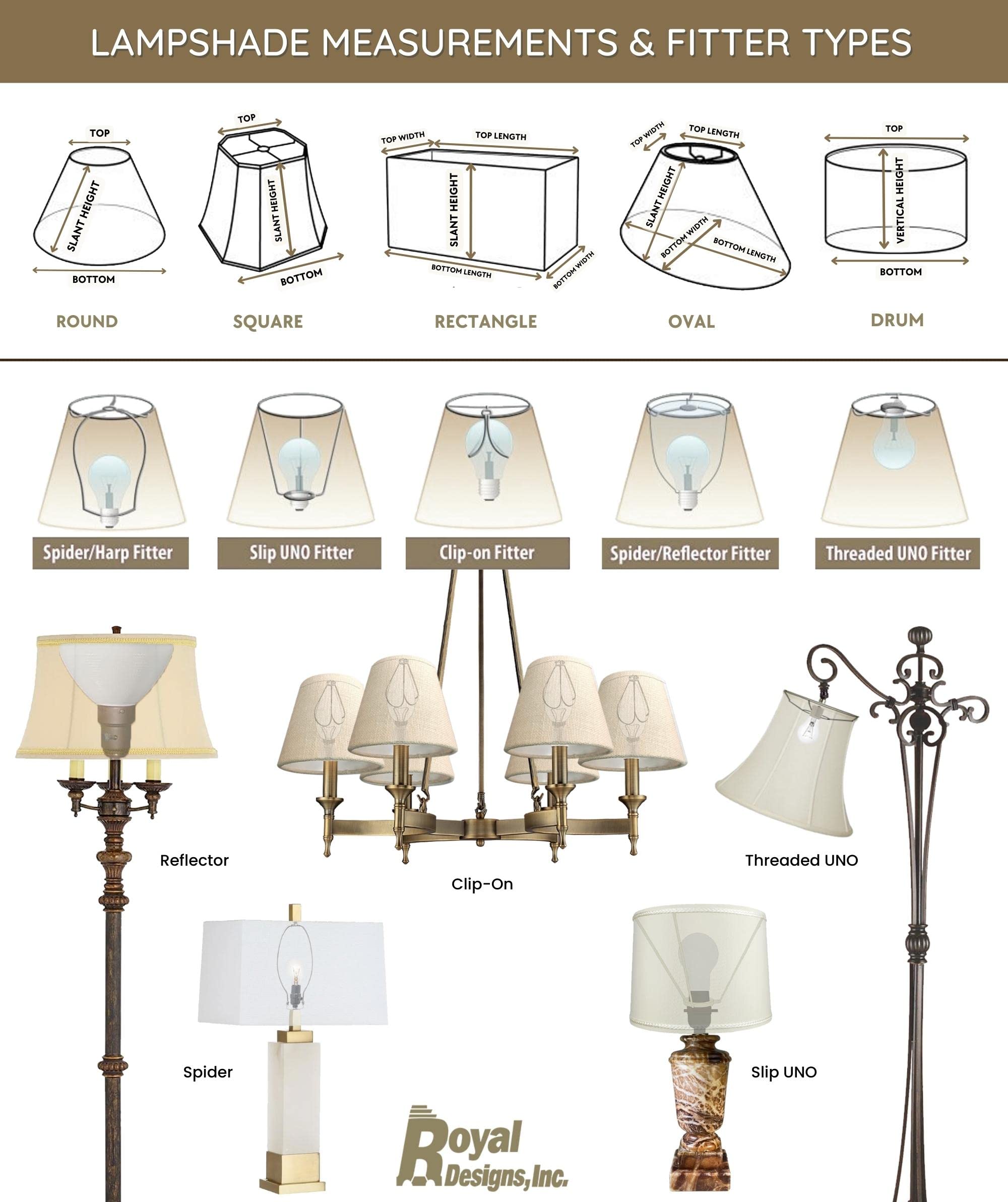 Royal Designs, Inc. Lamp Shade Flare Bottom Scalloped Fabric 5 x 10 x 8 Antique Gold Model BSO-701-10AGL