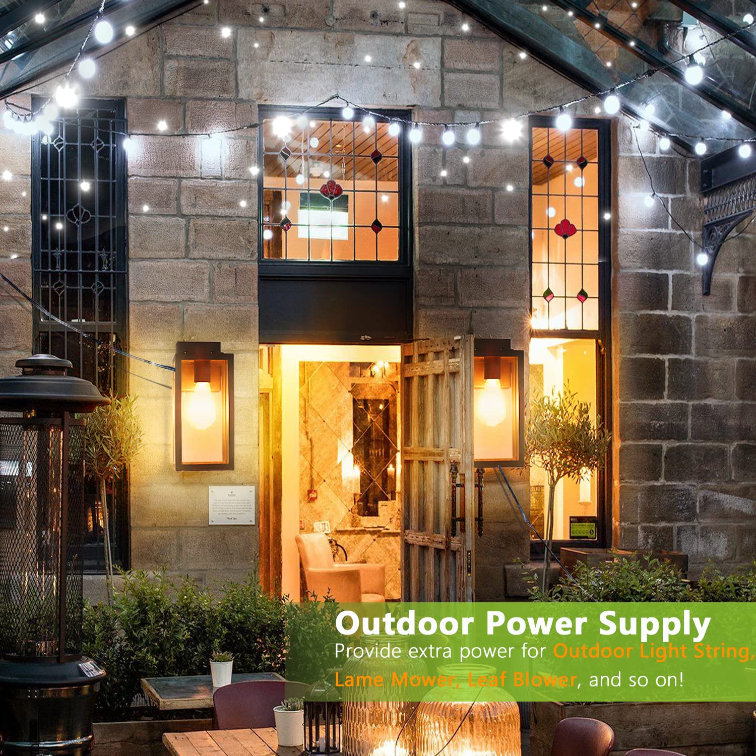Outdoor Lights With Gfci Outlet, Wall Lantern Porch Light Fixtures Exterior Waterproof Wall Sconce, Clear Glass, Black Wall Ligh