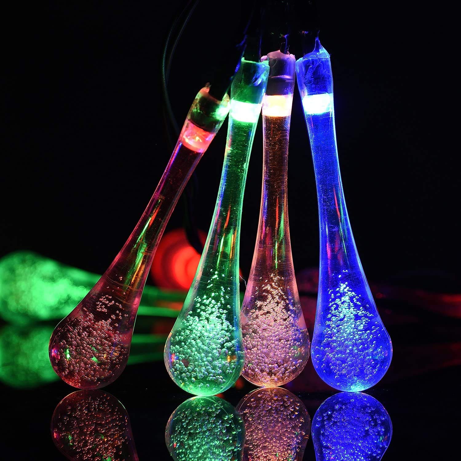 TECHNO E-TAIL 20 LED Decorative String Lights, Waterdrop Shape Diwali Christmas Fairy Lights for Home Decoration (Multicolor)