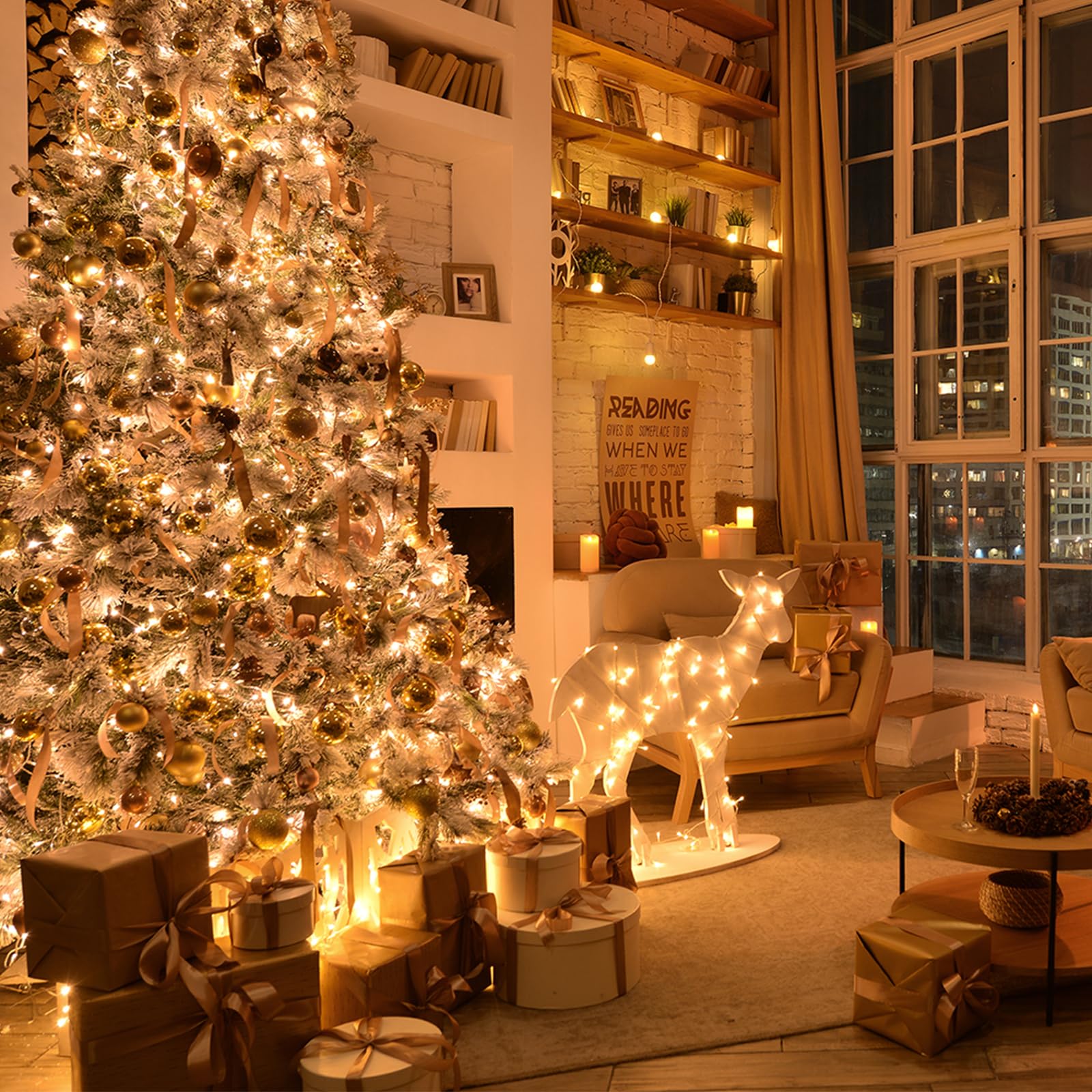 Upgraded Super Long 264Ft 800 Led Christmas String Lights Outdoor & Indoor, Memory Function Timer And 8 Modes, Green Wire Waterp