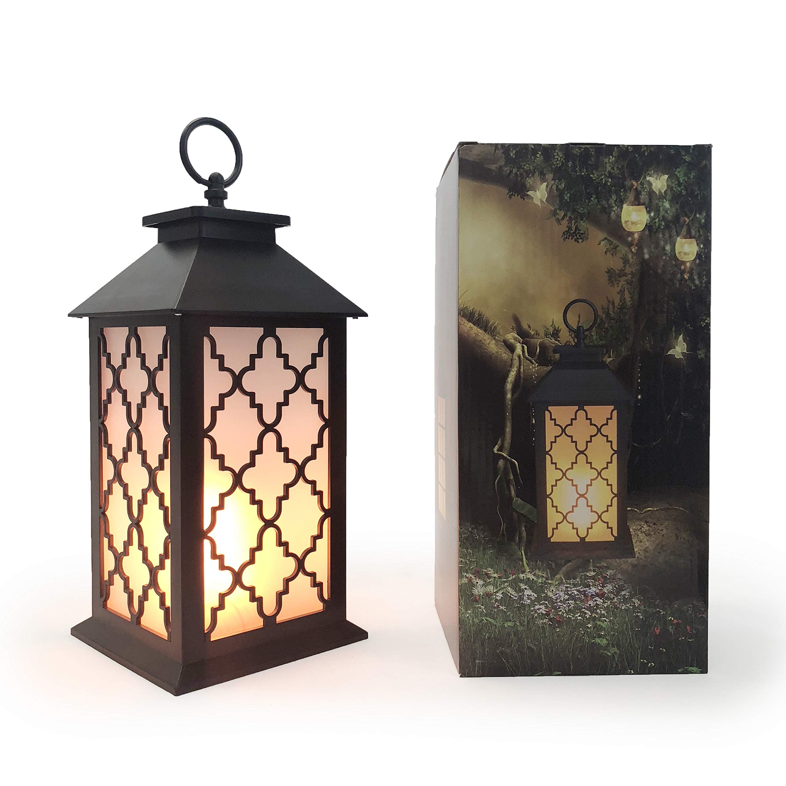 Allgala 12'' Led Flame Effect Lantern Lamp