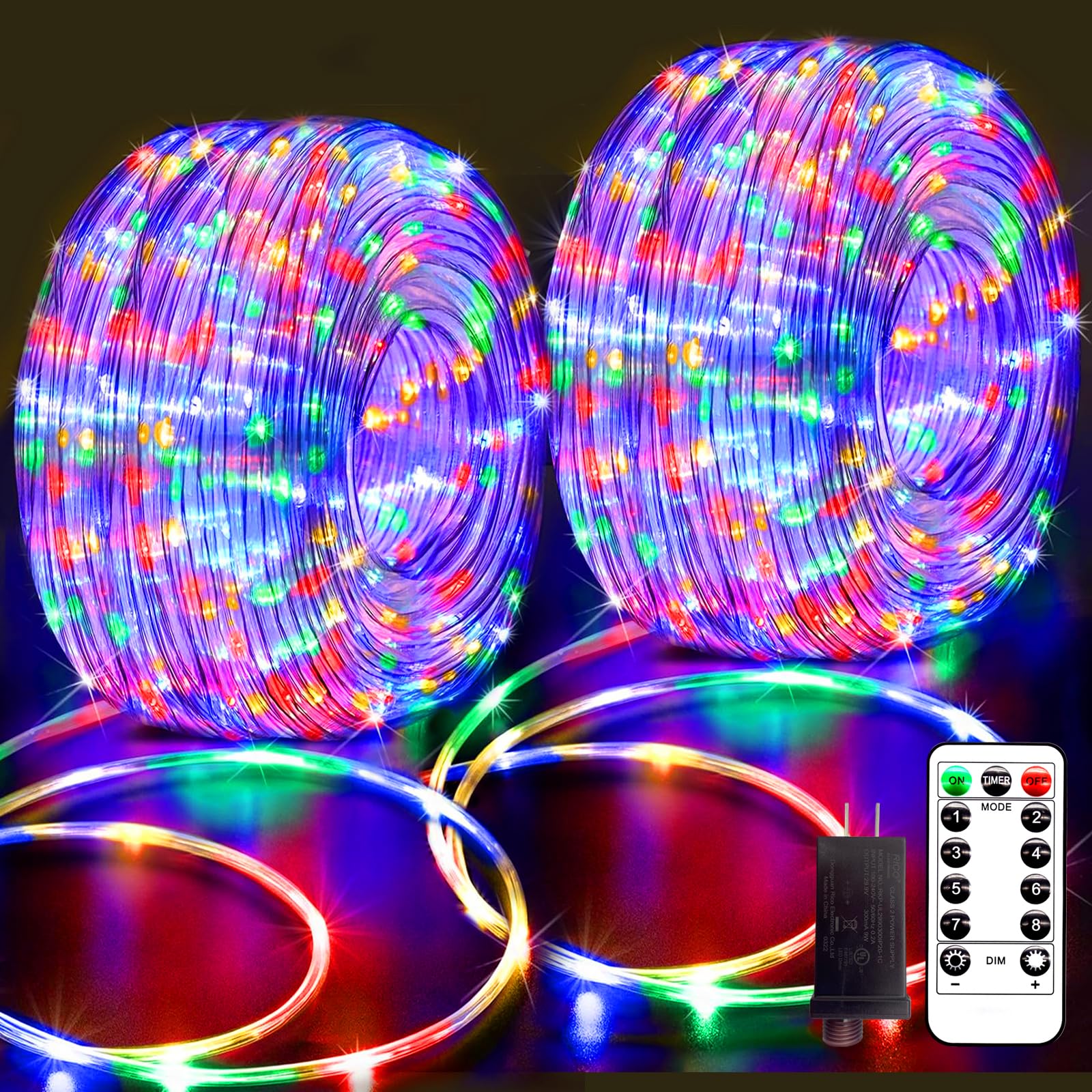Cattlite LED Rope Lights, 132Ft, 400 LEDs, Waterproof, Multicolor, Outdoor Decorations