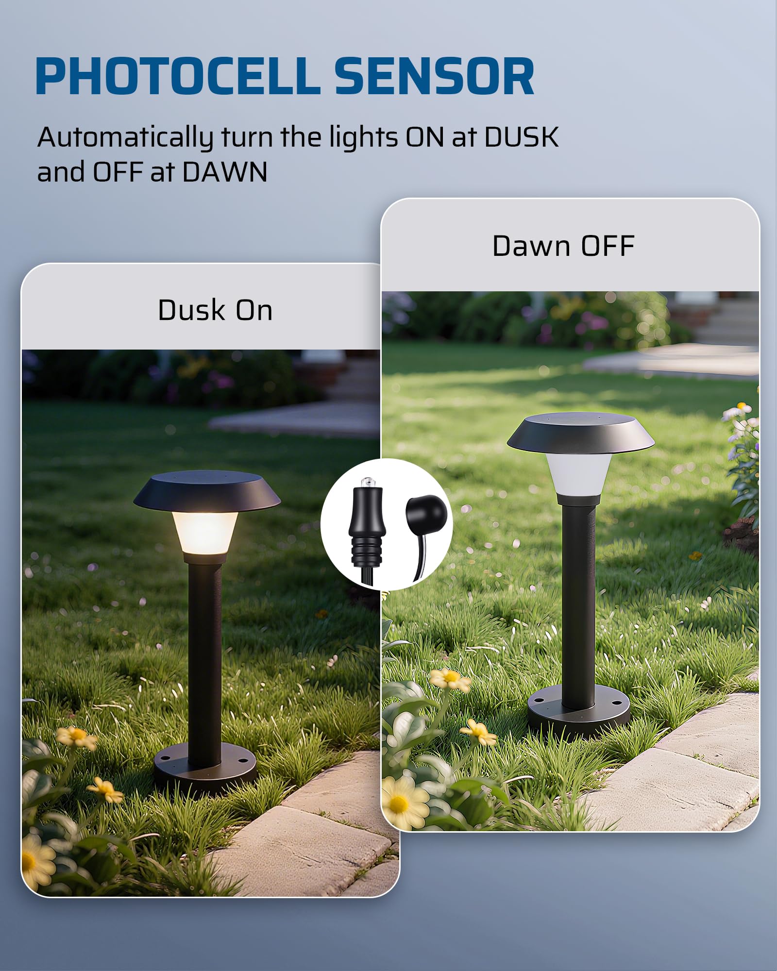 Dewenwils 60W Low Voltage Landscape Transformer  120V Ac To 12V Ac Outdoor Landscape Lighting  Dusk To Dawn Sensor & Timer  Weatherproof Low Voltage Transformer For Spotlights  Garden  Pathway