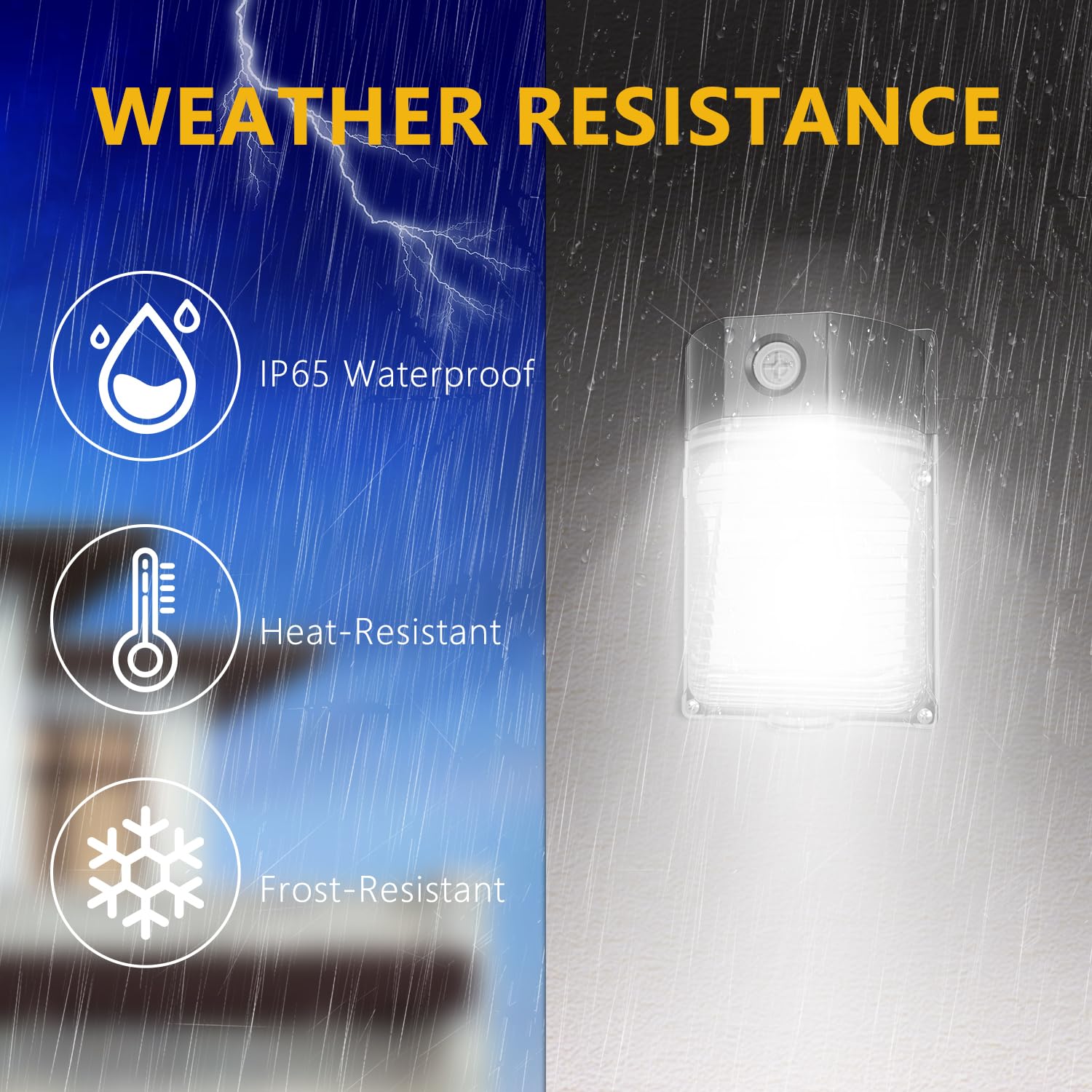 JC-LGL 30W LED Wall Pack Light, 3600LM, 5000K Daylight, IP65 Waterproof, 6 Pack, Black, Model L231030