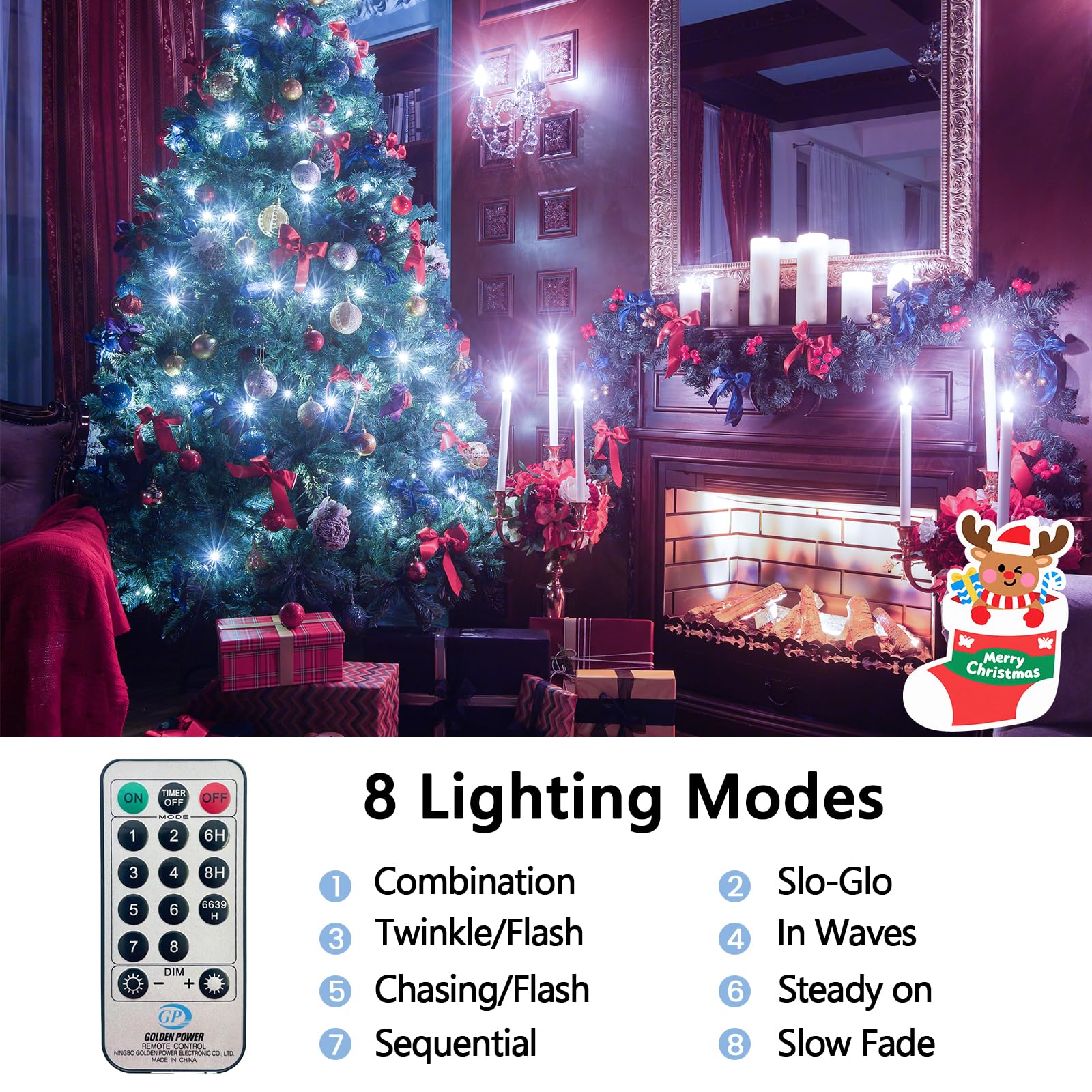 100Ft 2000 Led Cluster Christmas Lights  Christmas Tree Lights Outdoor Indoor With 8 Modes & Timer & Remote  Fire ers String Lights Waterproof For Garland Party Xmas Decorations  Cool White