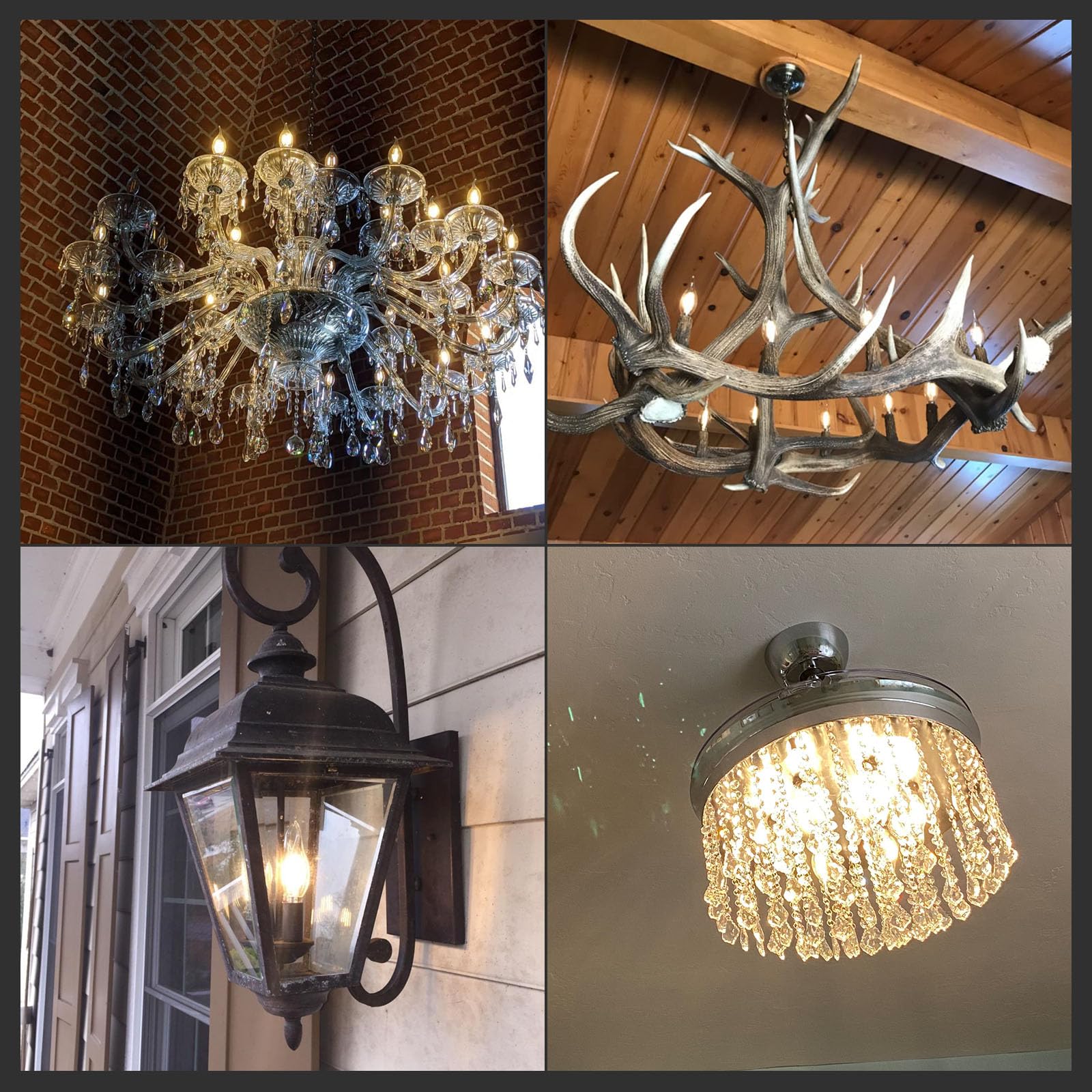 Crlight 2W Dimmable Led Candelabra Bulbs, 2700K Warm White, 10 Pack, E12