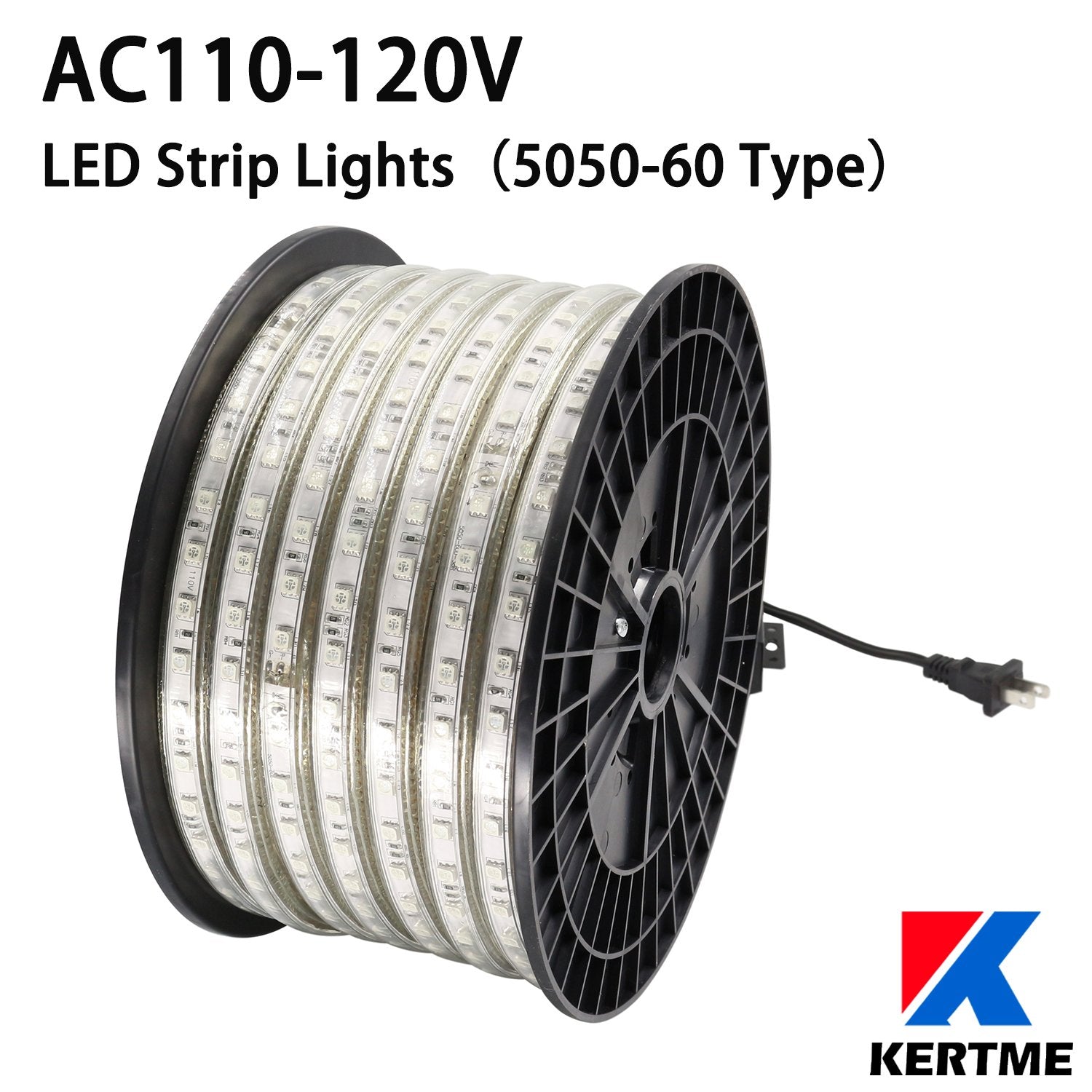 KERTME 5050-60 LED Strip Lights Waterproof Dimmable 30m Warm White 3500K