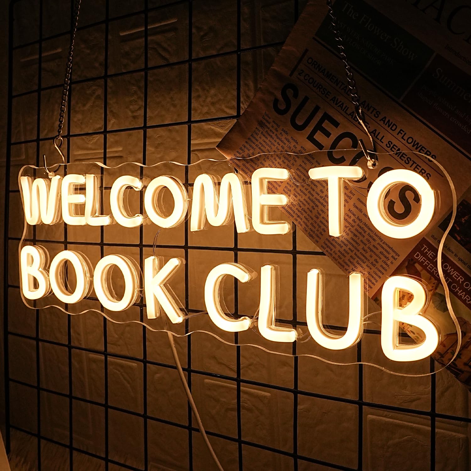 Lmsignly Welcome To Book Club Neon Sign For Wall Decor Led Letter Neon Light Book Club Neon Sign For Library Bedroom Classroom Bookstore Decor Room Led Sign Reading Lover Gift