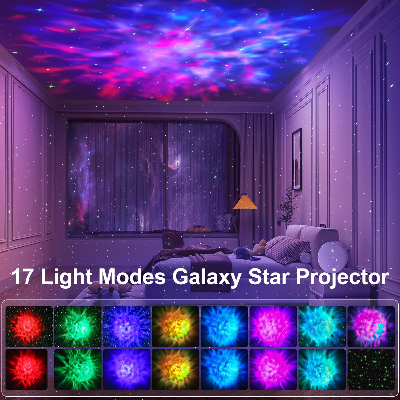 Galaxy Projector, Star Projector With Bluetooth Speaker, Led Night Light With Timer And Remote, For Christmas & Birthdays, Gifts For Adults, Teens
