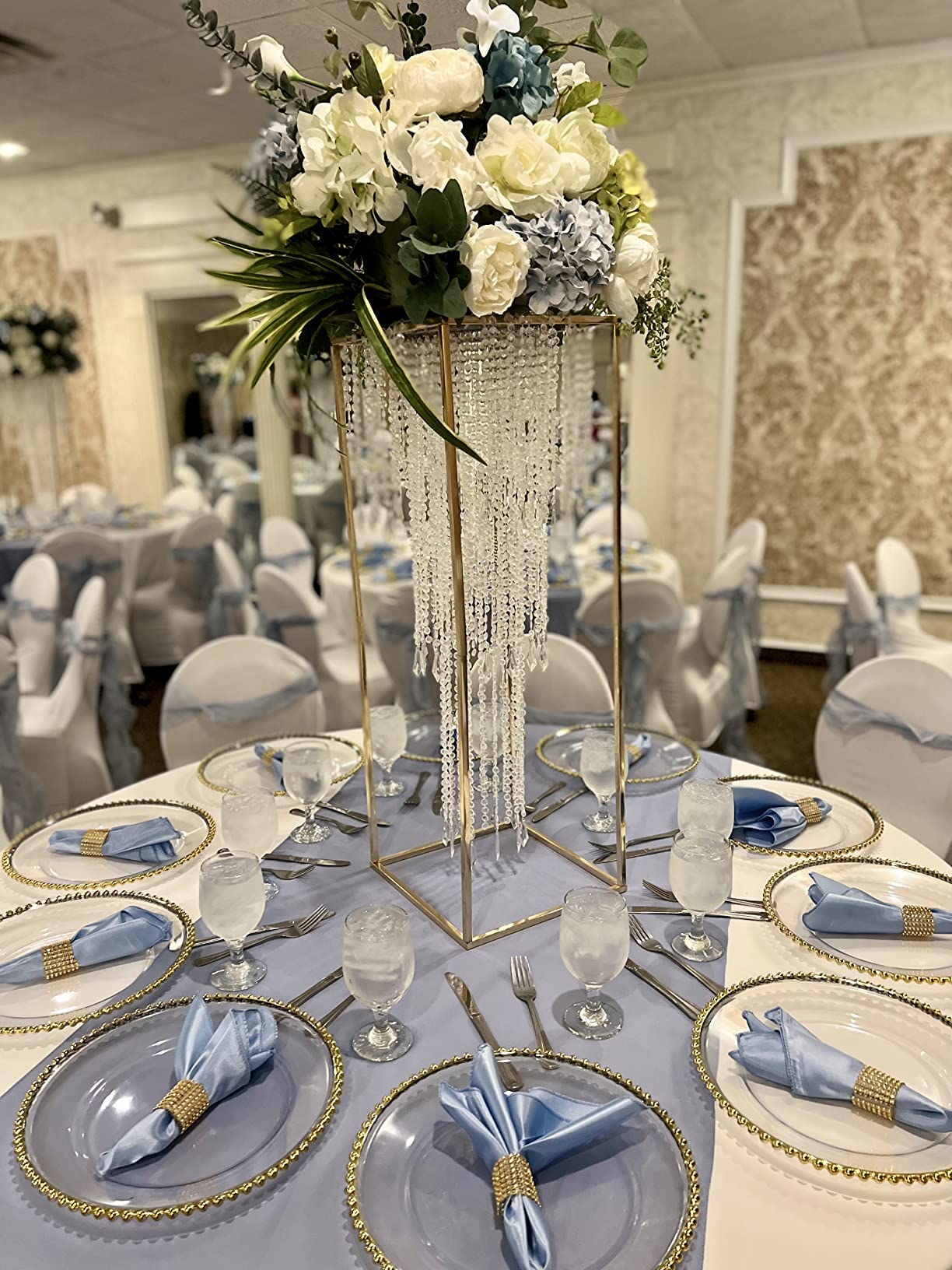 Flavorthings Iridescent Acrylic Beaded Chandelier, 3 Tiers, 10.25&quot; Diameter X 30&quot; Tall