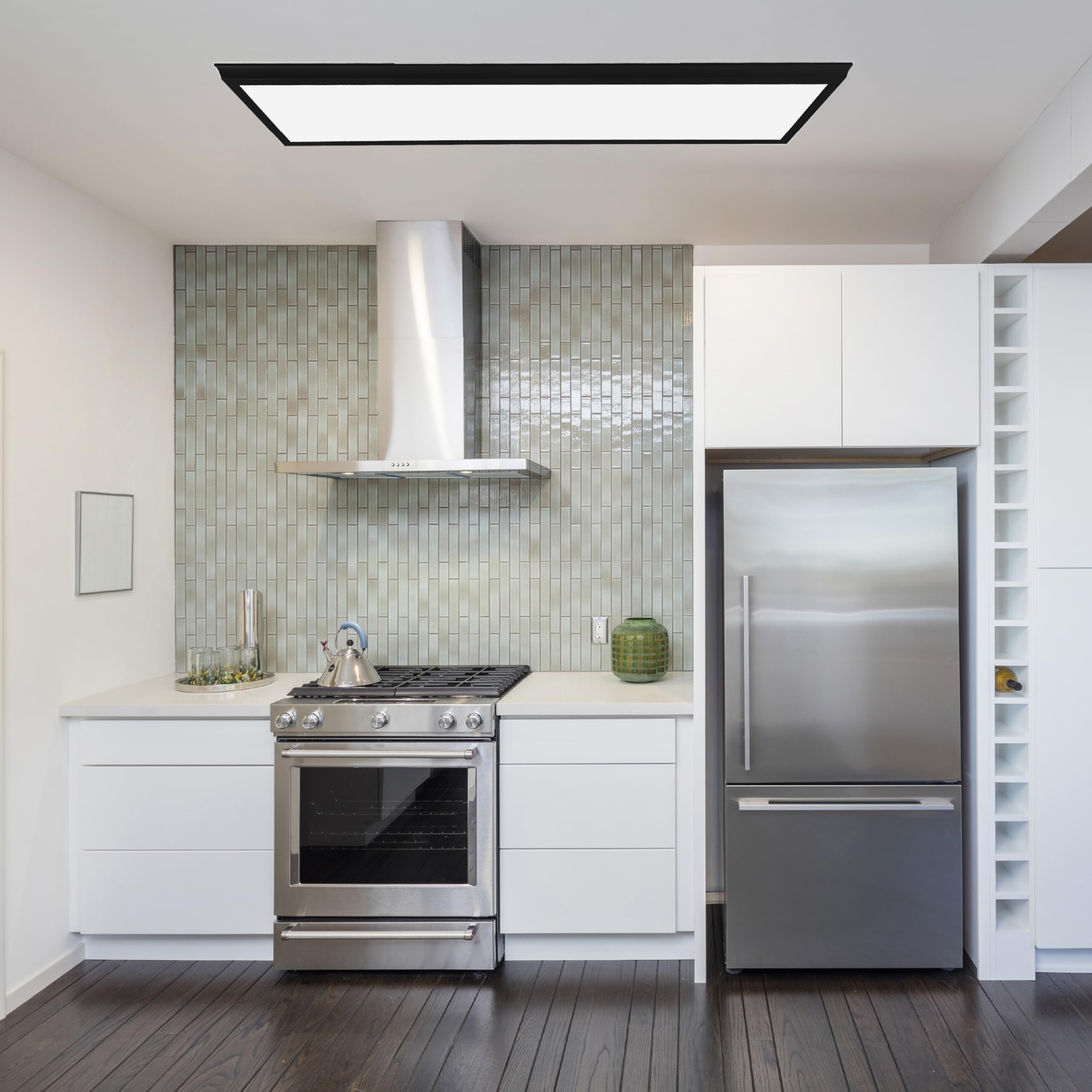 Ultralux Framed 1X4 Ft Led Light Panel - Cct Switchable Surface Mount Light With Integrated Frame For Kitchen, Home & Office - T