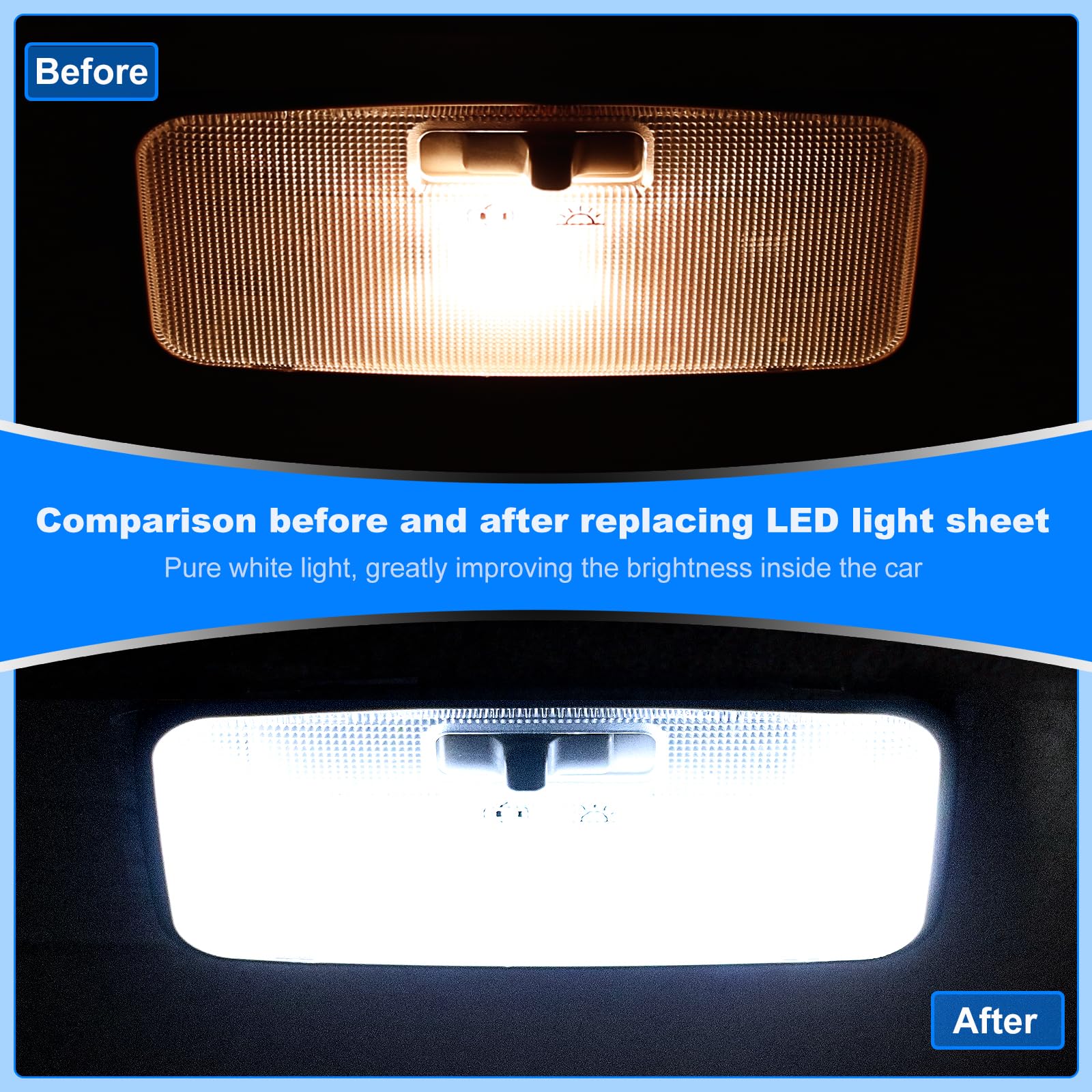 ZEN HON LED Light,Interior Dome Lighting Upgraded Accessory,6000K Pure White Light,Brightness Can Adjust,For Toyota Tacoma(3rd G