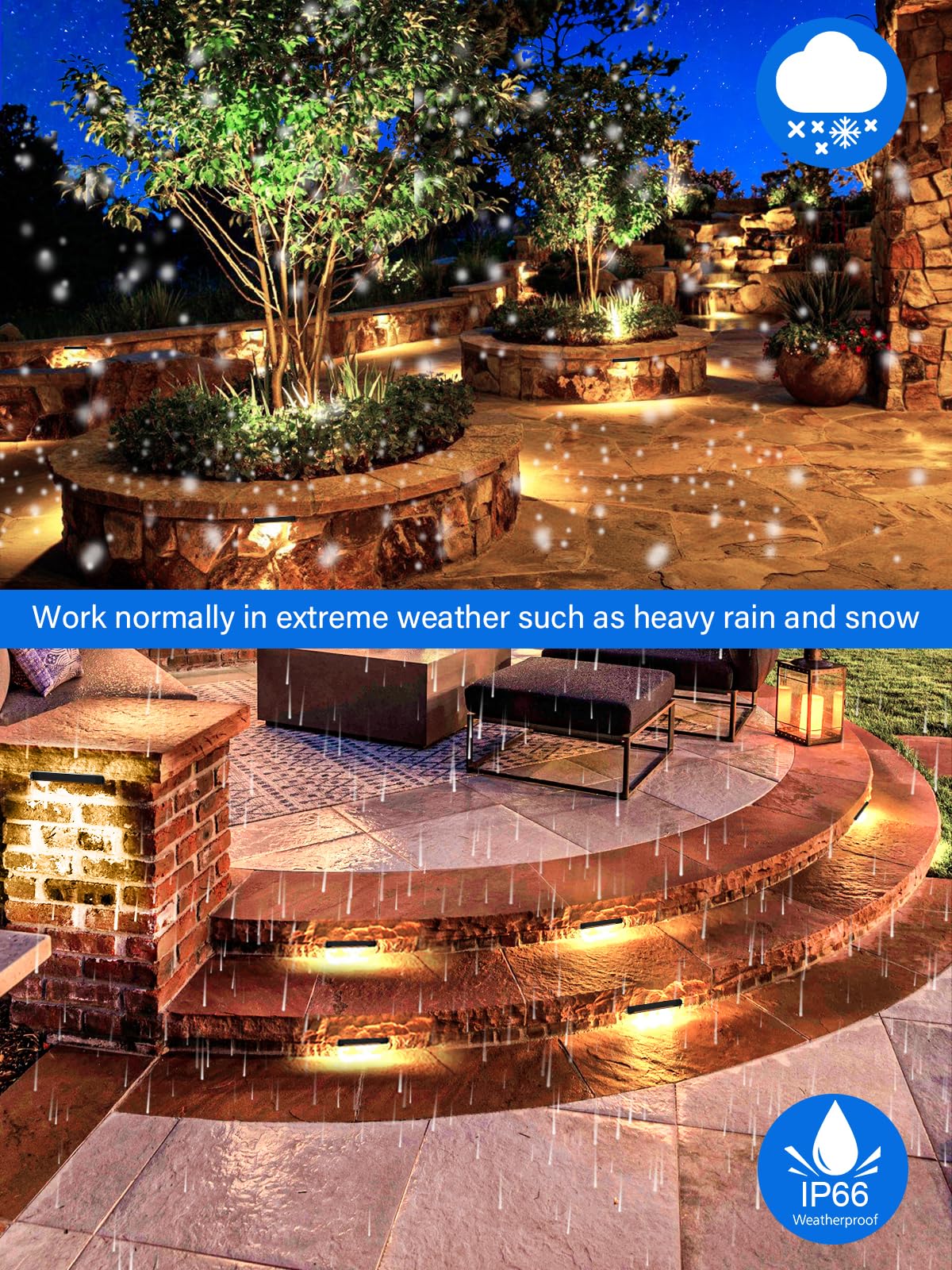 Doreio 5W Led Retaining Wall Lights, 12 Pack Warm White Hardscape Lighting, Ip68 Waterproof