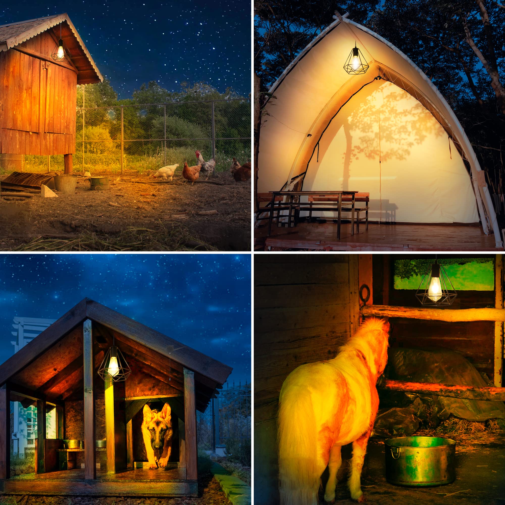 Yumamei Solar Pendant Lights With Remote, Adjustable Solar Panel For Outdoor & Indoor Use