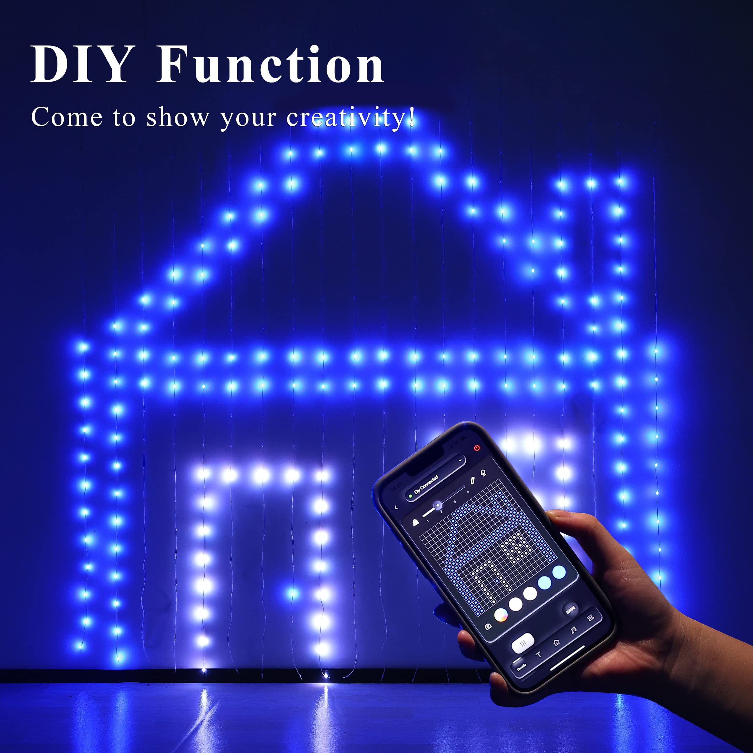 JMEXSUSS App-Controlled 400 LED RGB String Lights - 6.5x6.5 ft for Indoor/Outdoor Decoration - Perfect for Halloween, Christmas, Parties