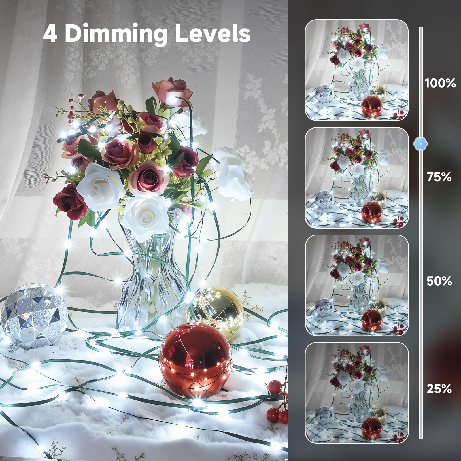 Mlambert 1500 Led Christmas Lights 492Ft  Outdoor Waterproof Dimmable Fairy Lights With Remote  8 Modes Indoor Lighting For Holiday D?Cor  Cool White