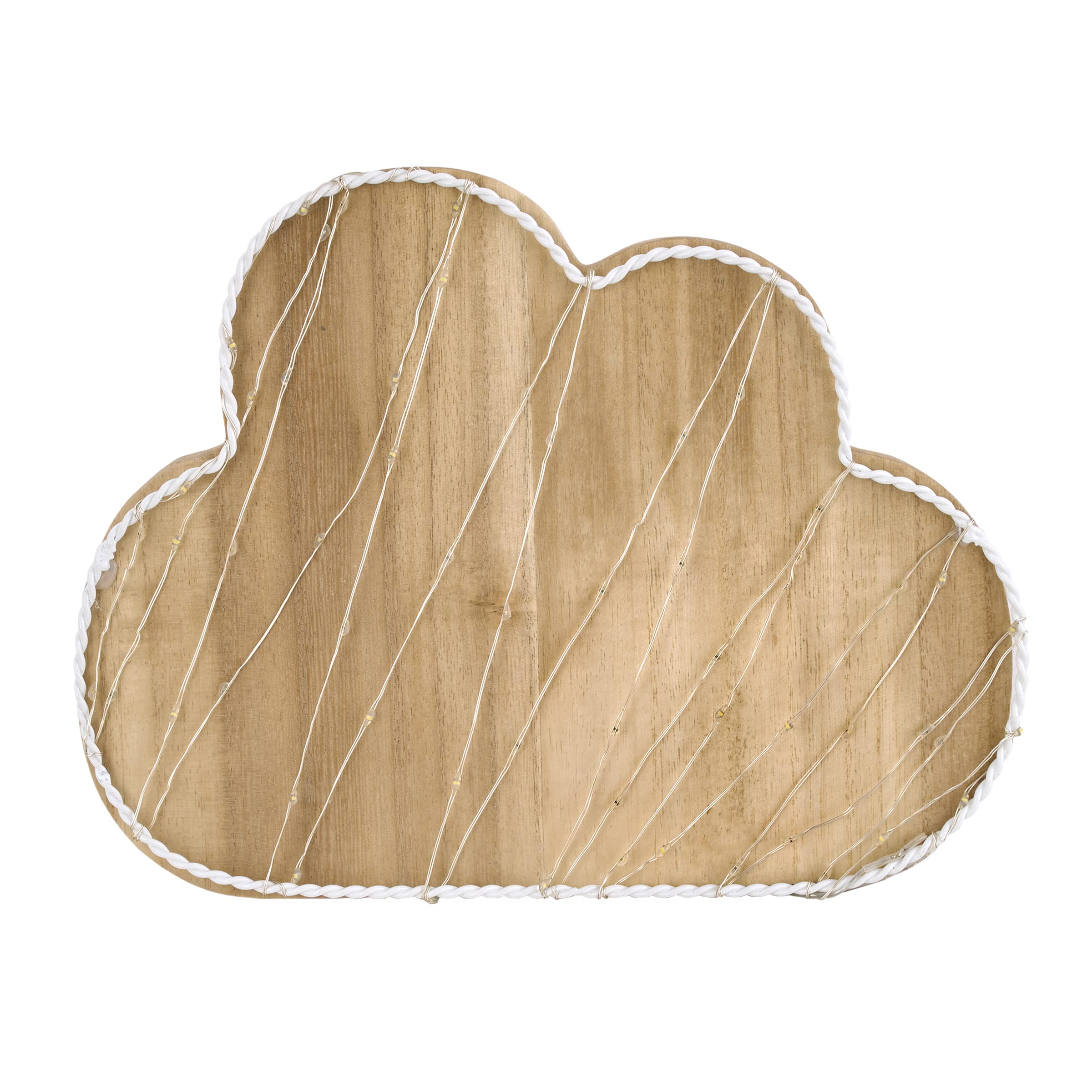 Little Love By Nojo Cloud Shaped Lighted Led Natural Wood Wall Decor