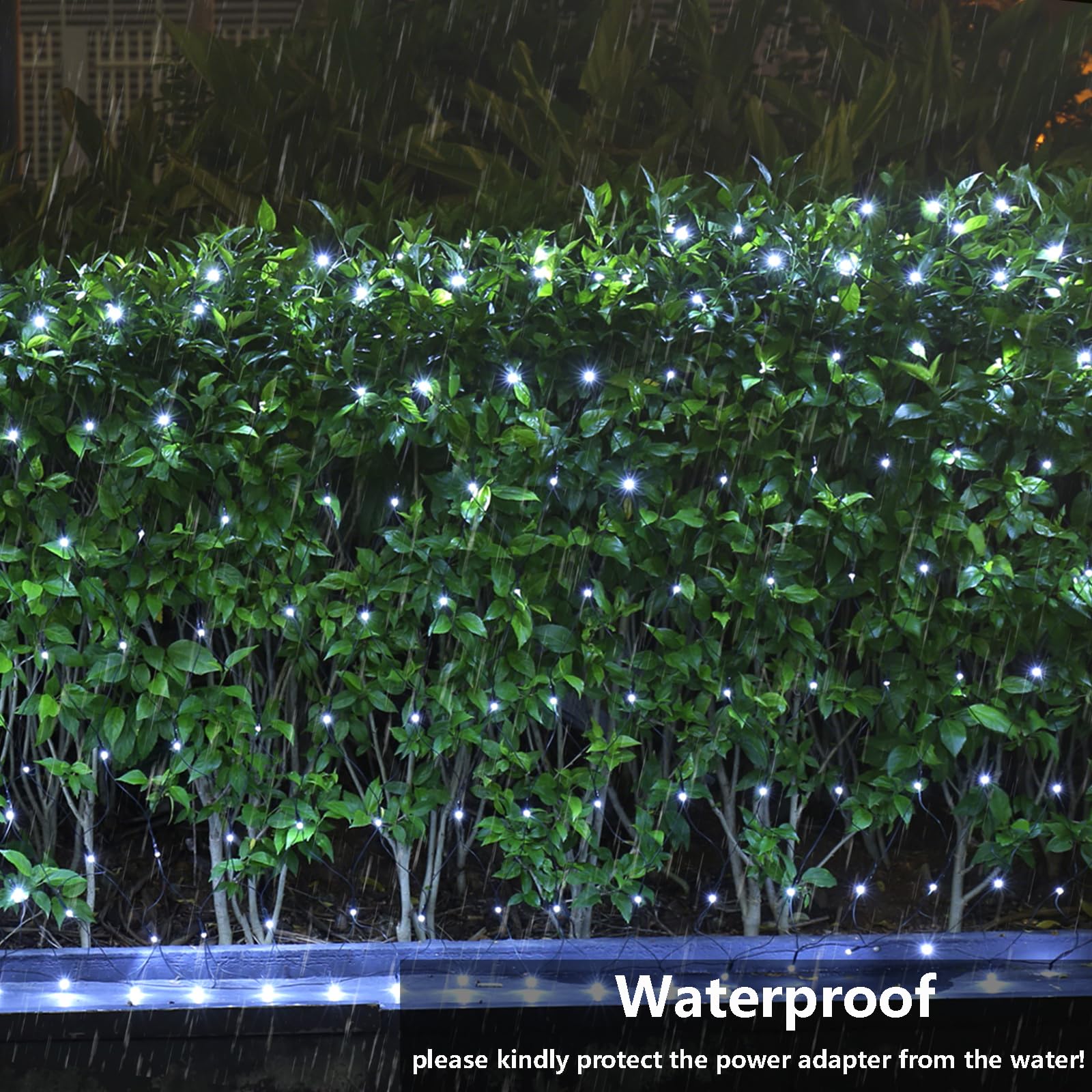 Joomer 2 Pack 12Ft X 5Ft 360 Led Christmas Net Lights, 8 Modes Bush Mesh Lights Connectable, Timer, Waterproof For Christmas Trees, Bushes, Garden, Outdoor Decorations (Green Wire, White)