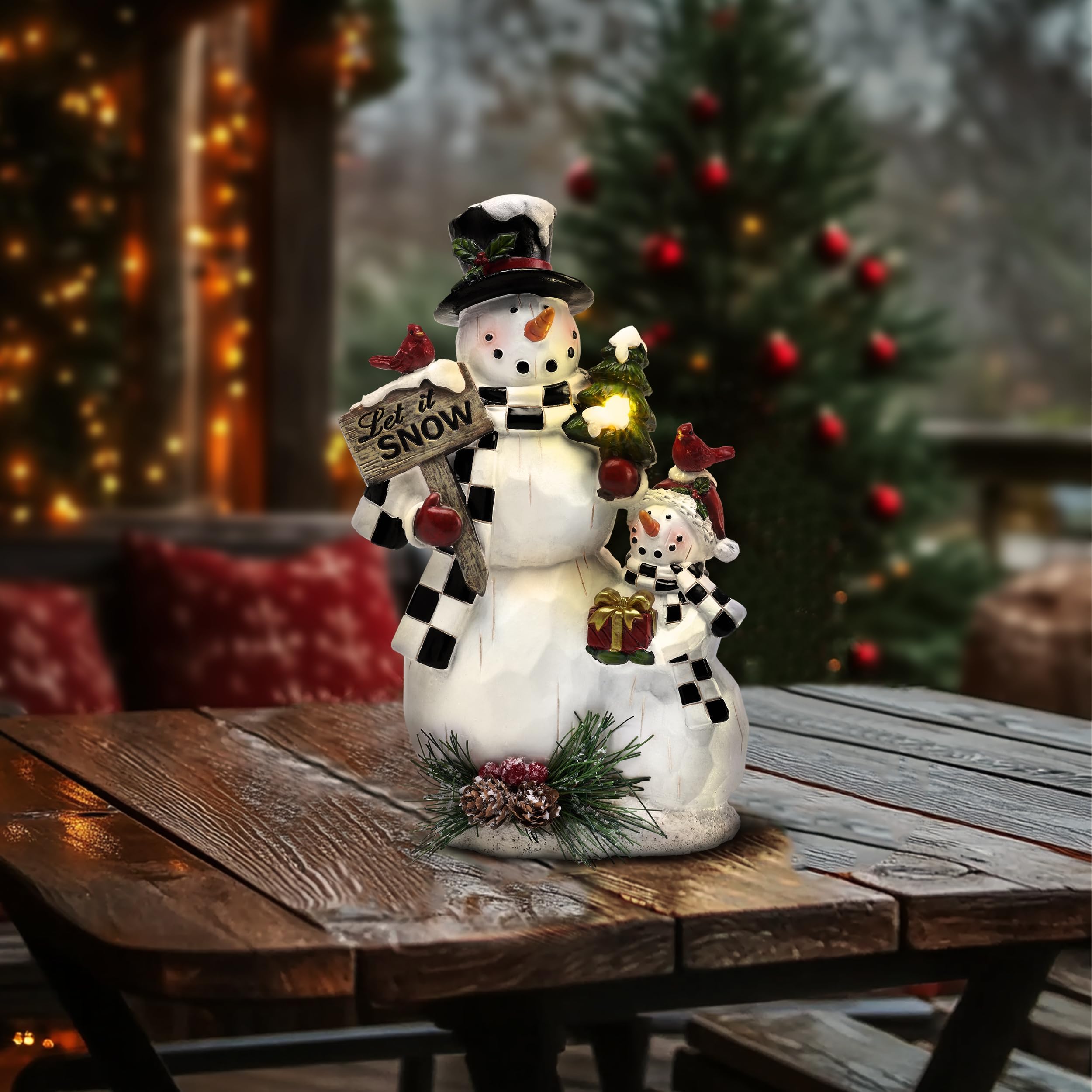 Teresa'S Collections Outdoor Valentines Decorations For Garden Decor, Snowman Decorations With Solar Festive Lights Outdoor, Per