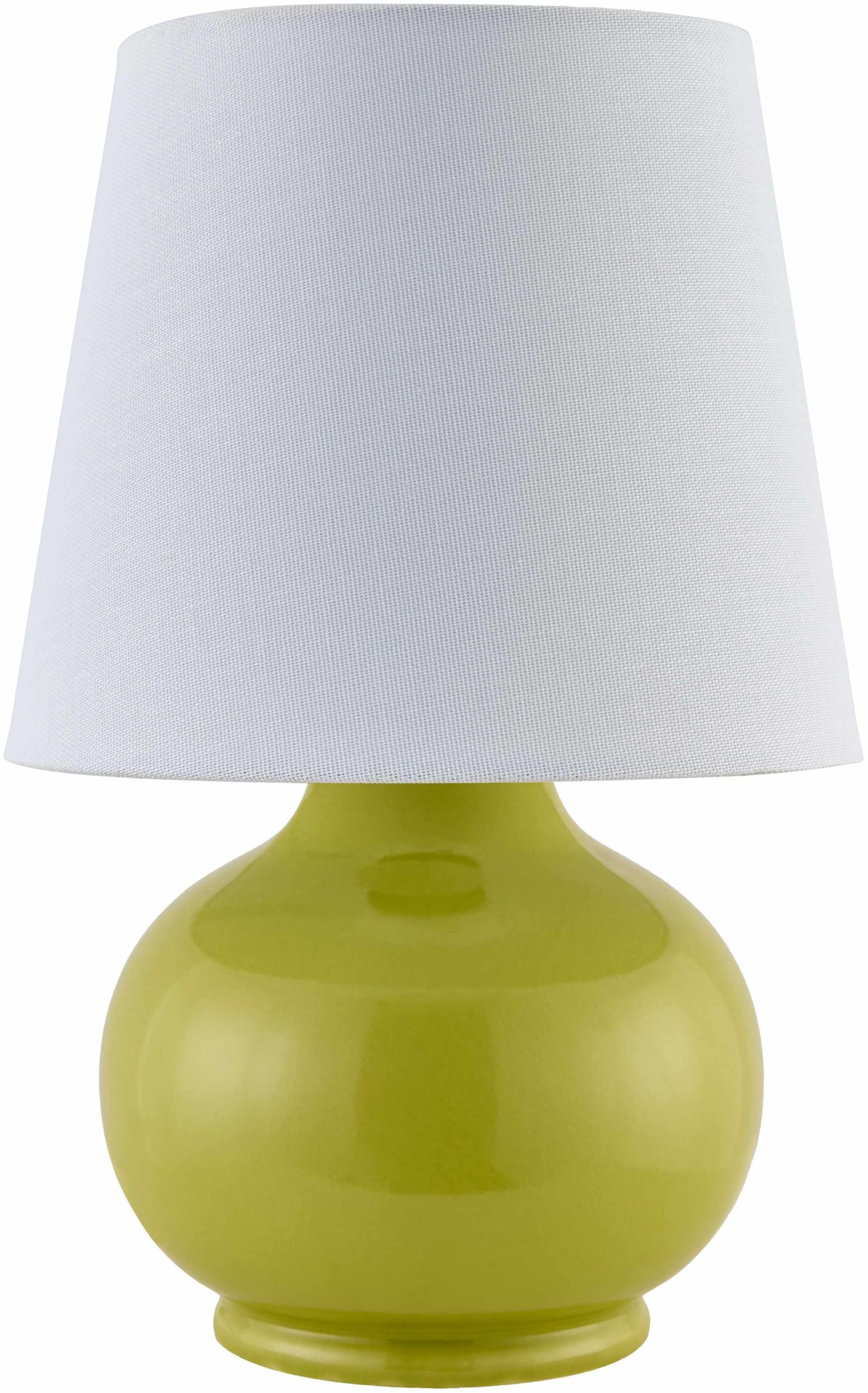 Boutiquerugs Theisseil Boho Ceramic Bedside Table Lamp For Bedroom Nightstand And Living Room - Shade Cotton - Light Green, Sage