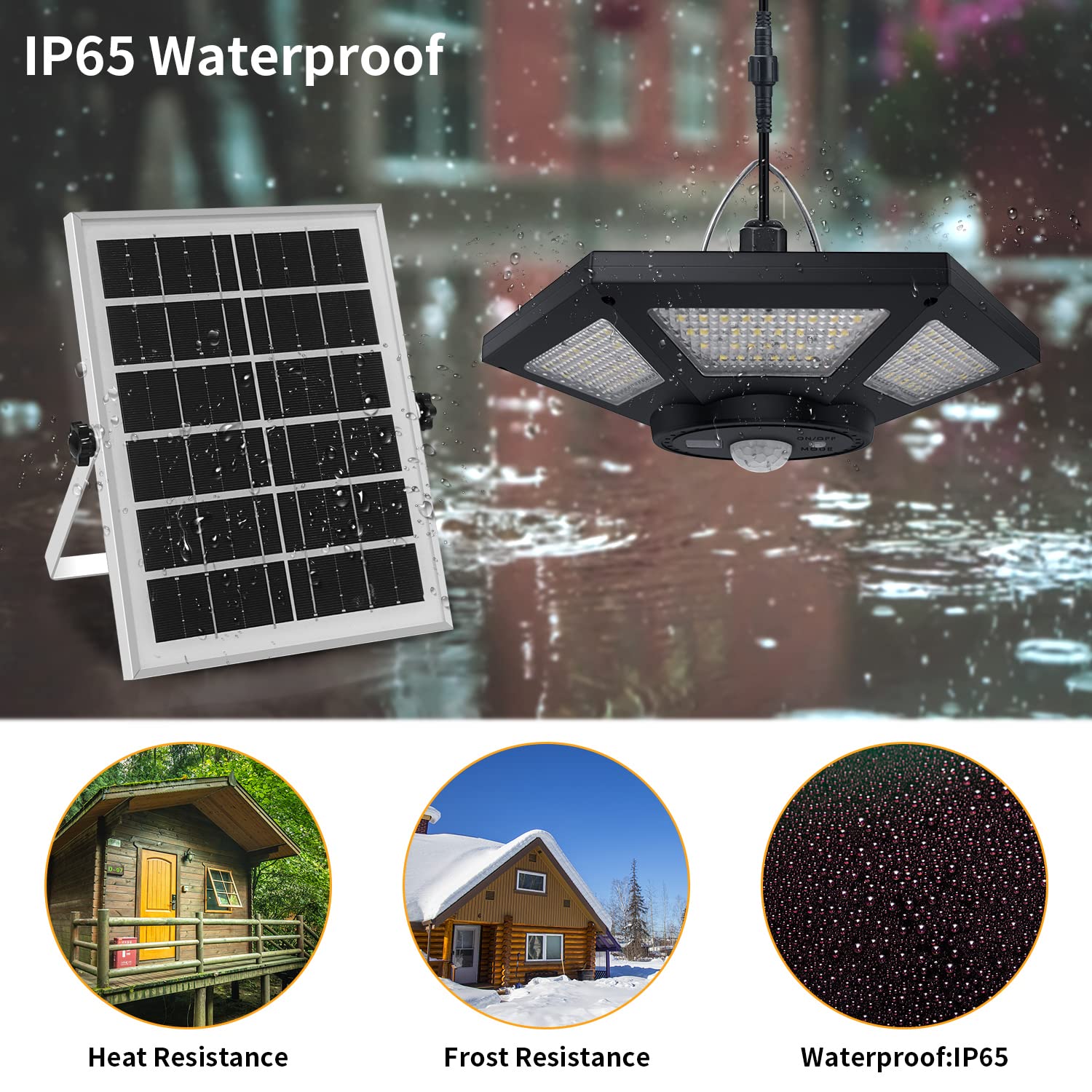 Aqonsie Solar Shed Light Indoor Outdoor, 180Led Dual Head Solar Powered Pendant Daytime Work Lights With 5 Lighting Modes & 3 Ti