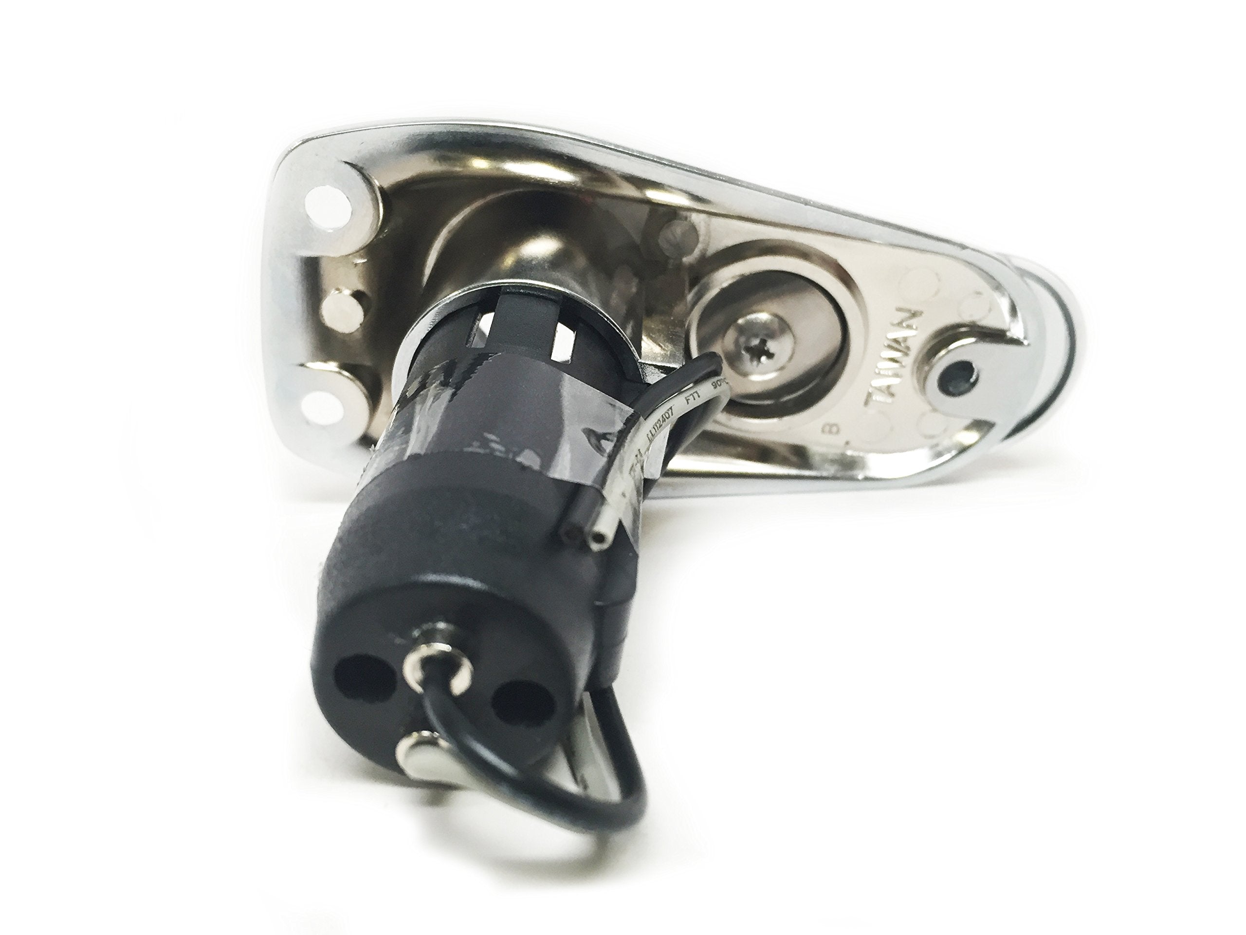 Pactrade Marine Boat 2-Prong Chrome Stern Light Pole Base Sliding Socket Plug-In