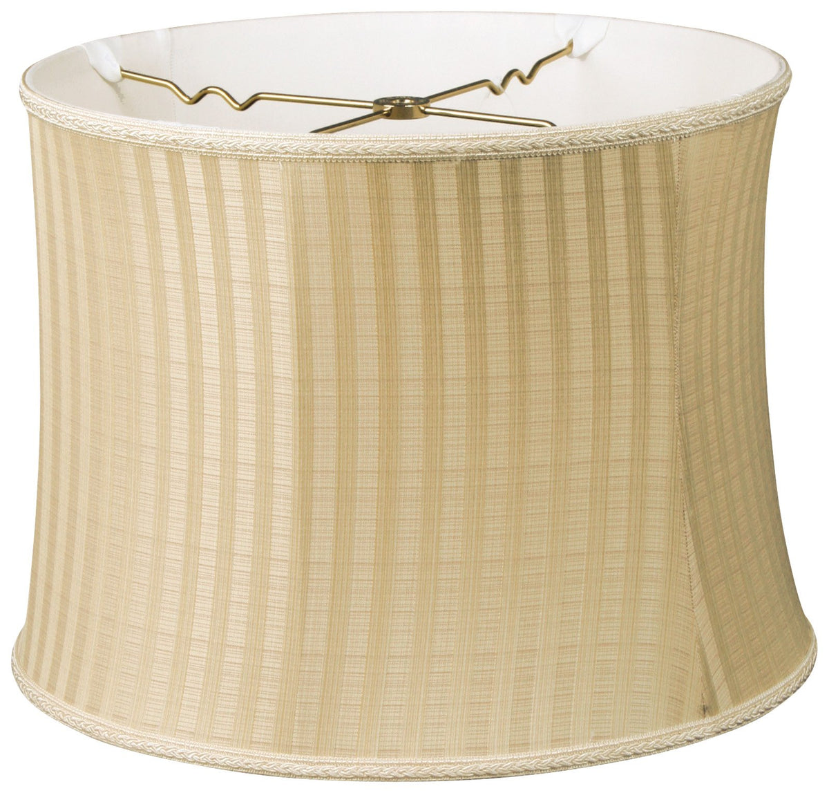 Royal Designs Bell Drum Designer Lamp Shade, Two Tone Stripe, 12 x 13 x 10
