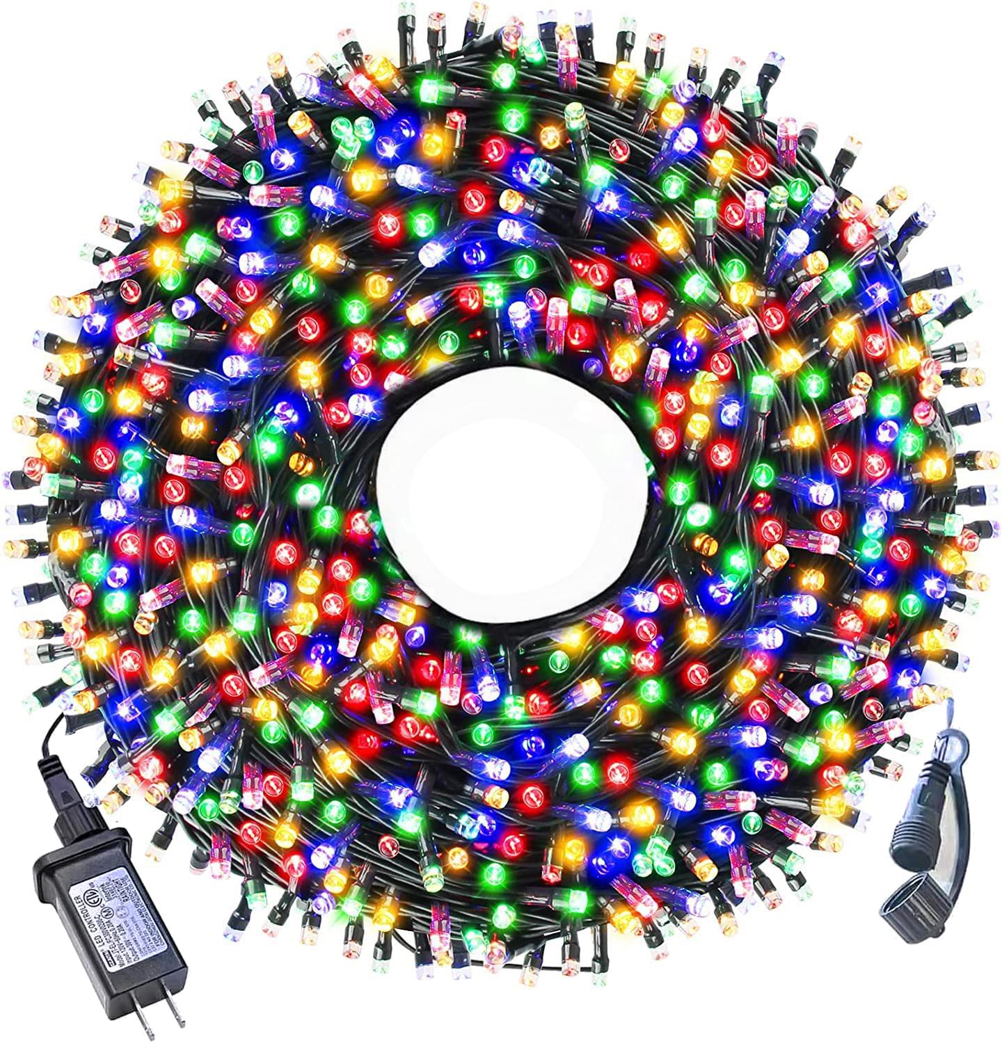 Multicolor Outdoor Christmas Lights - 105FT 300 LED  Indoor  Waterproof  Xmas Tree Decorations  Garden Party