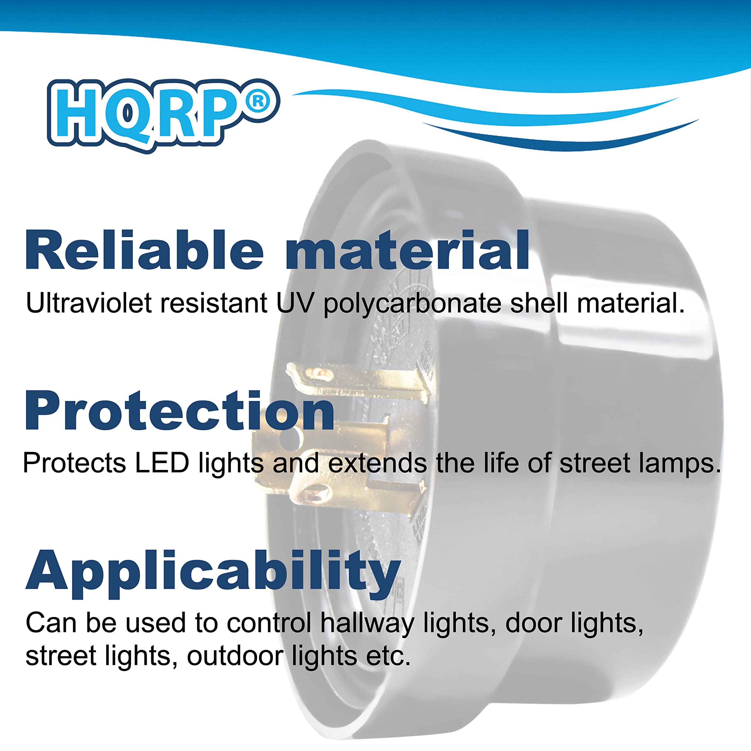 HQRP Photocell Sensor Shorting Cap, 2-Pack, Metal, Black, Twist Lock Plug for Outdoor Lights, Model 88777470411225