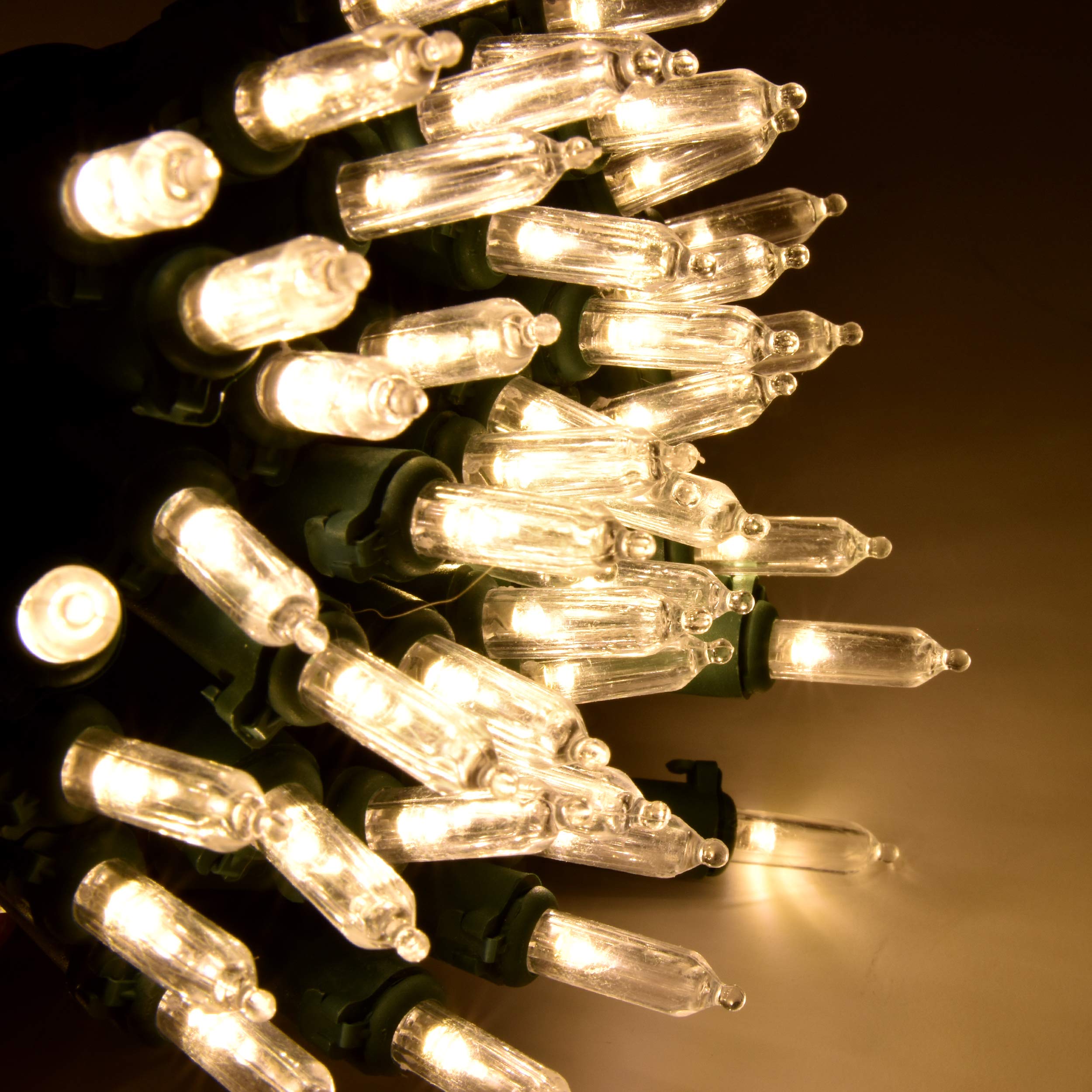 Holiday Essence - Christmas Led Lights 100 Warm White String Lights For Indoor And Outdoor Decorative Use, Holiday And Tree Deco