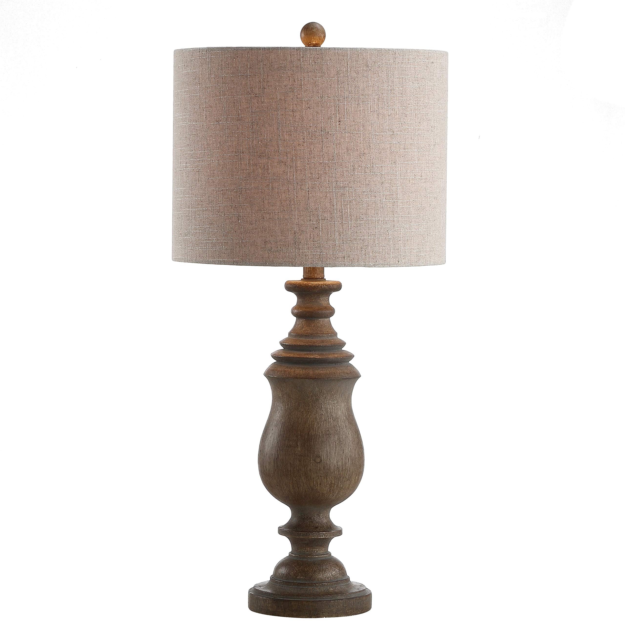 JONATHAN Y Abeline 28.5in Resin LED Table Lamp, Brown, Model JYL3041A, Traditional Transitional Design for Bedroom, Living Room, Office
