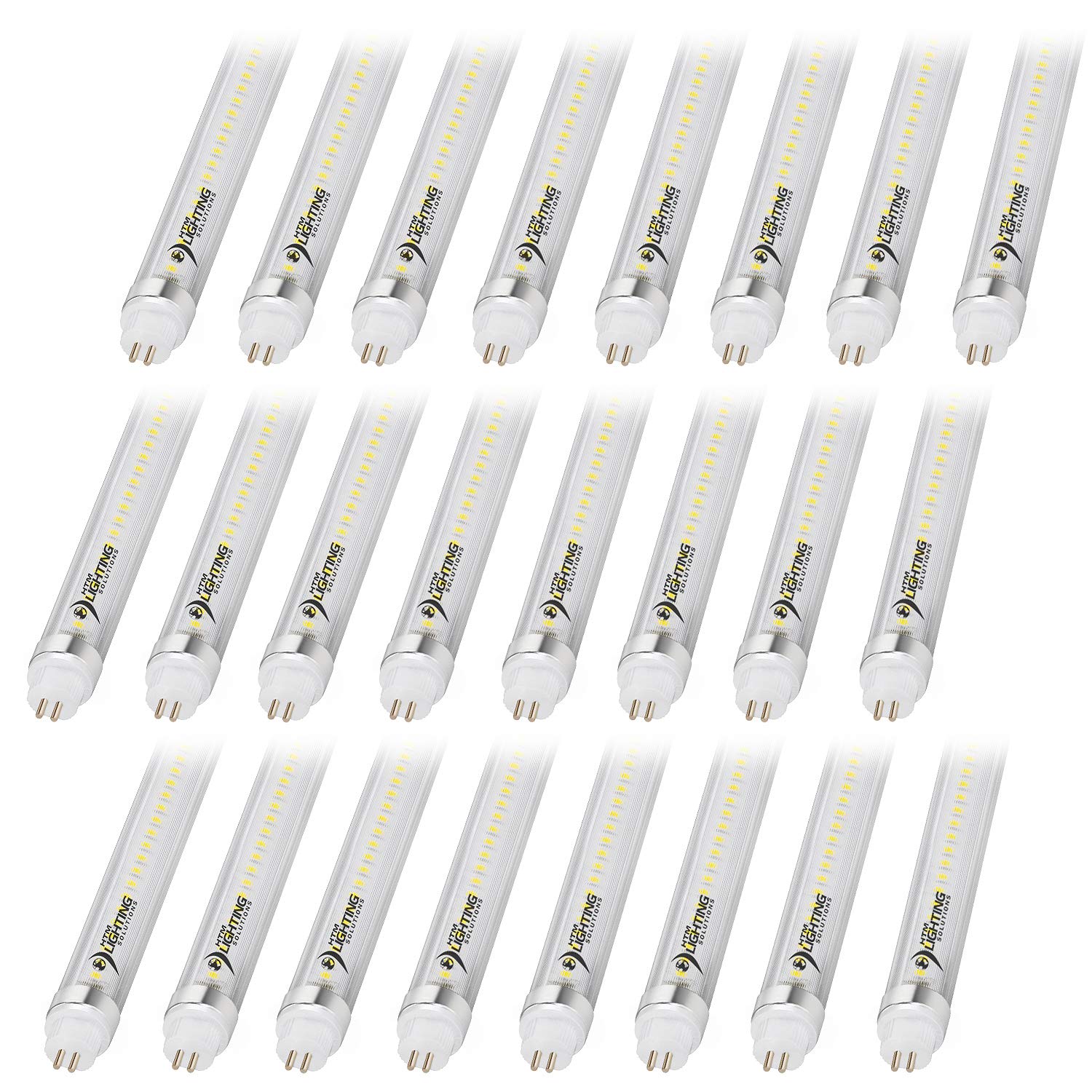 HTM LIGHTING SOLUTIONS 4ft LED Tube Light 24W 5000K Clear Lens G5 Mini Base 24 Pack