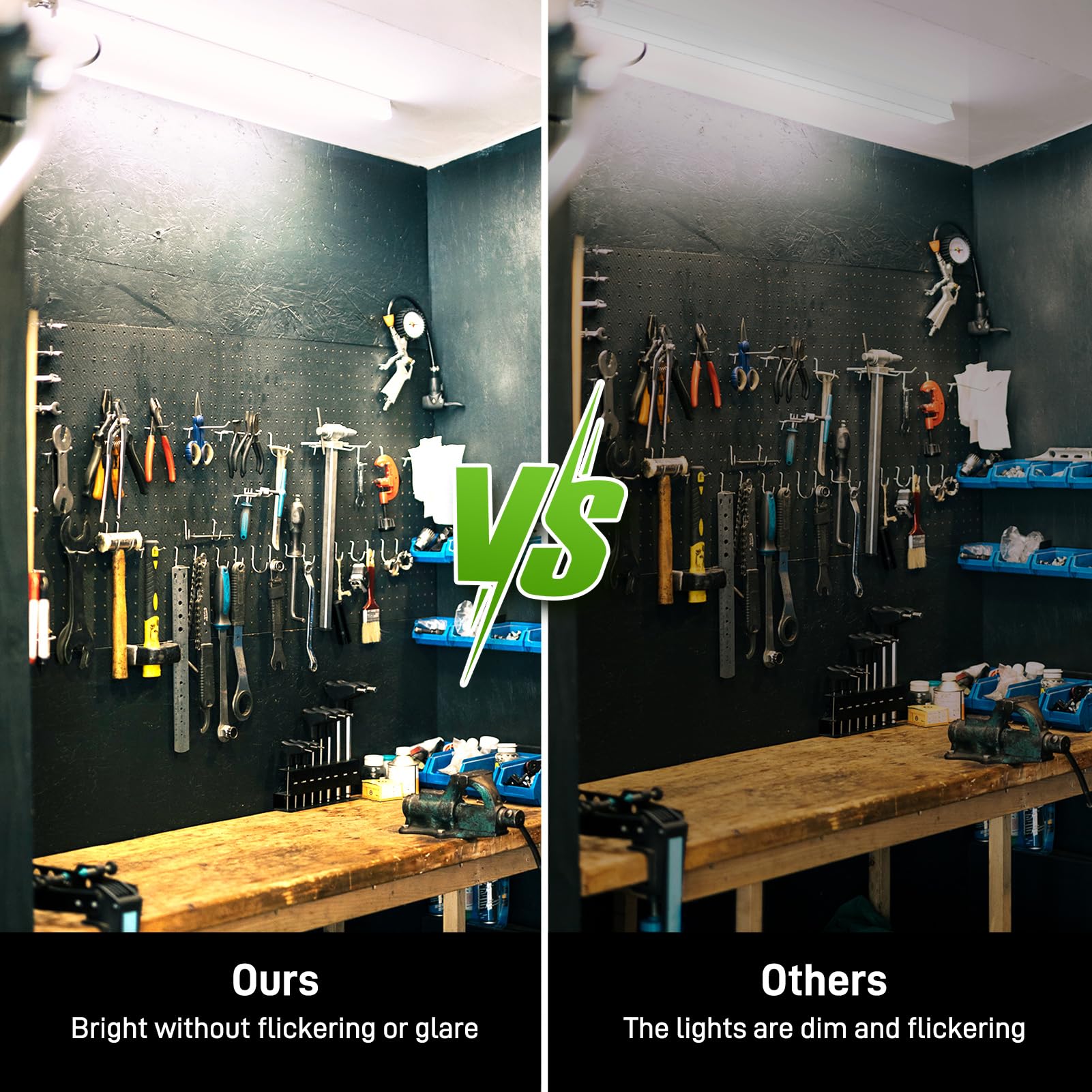 Pak 4Ft Led Shop Lights, 2300Lm 6500K Cool White, 20W Energy-Saving Super Bright Linkable T5 Ceiling And Under Cabinet Lighting