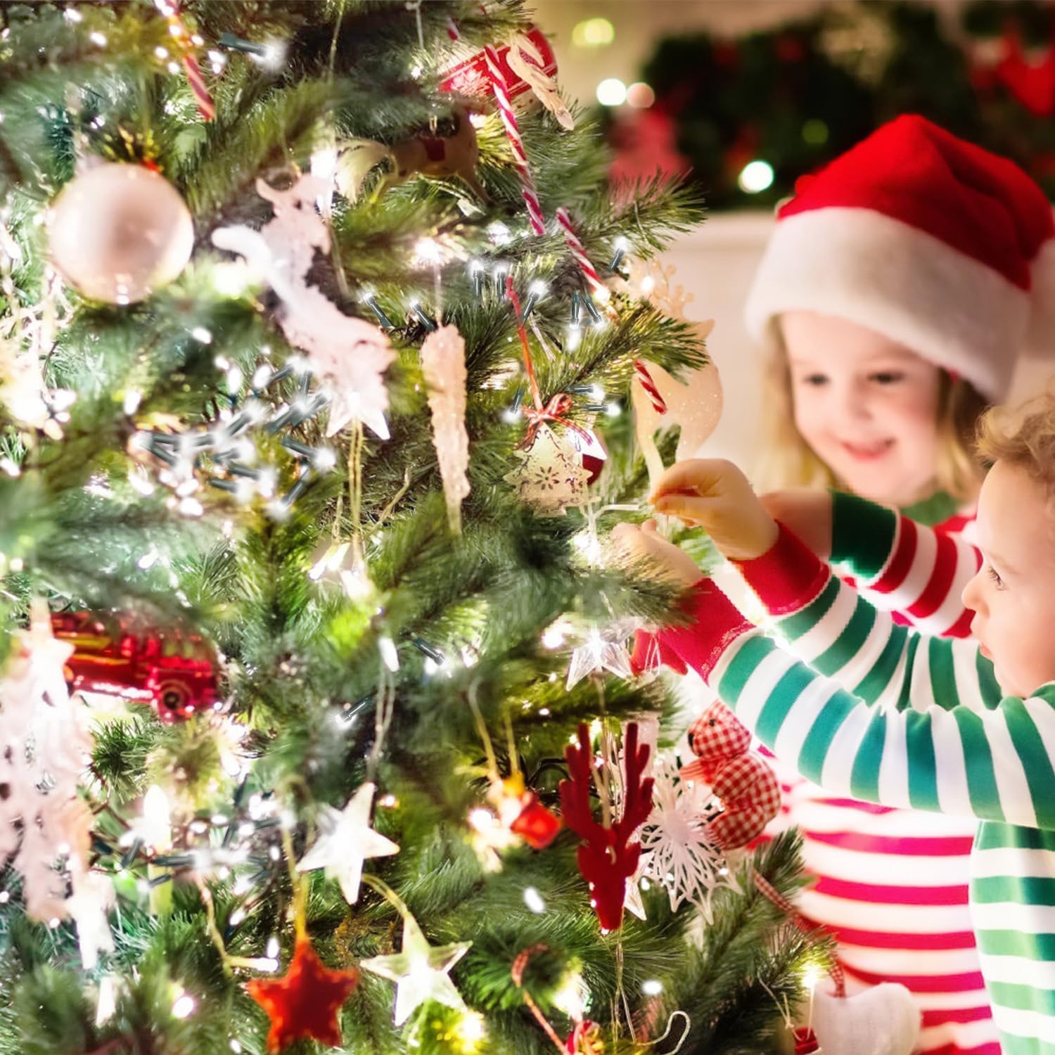 2 Pack Battery Operated String Lights, Each 16.5 Ft 50 Led String Lights Dark Green Wire With Remote Timer 8 Modes Fairy Lights For Bedroom Garden Party Garlands Christmas Tree Decor(Cool White)