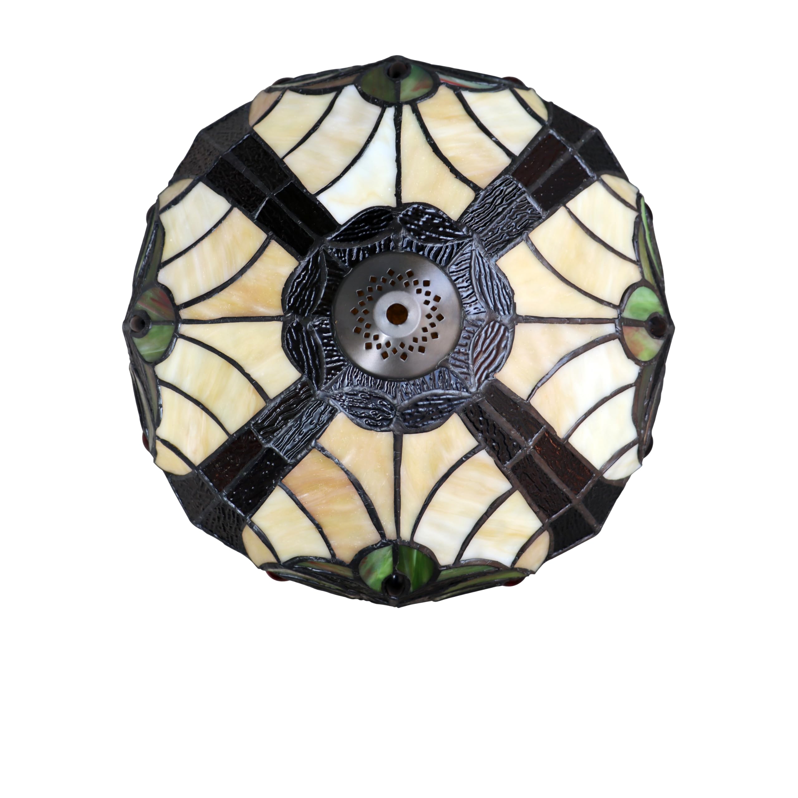 Chloe Lighting Tiffany-Style Table Lamp, Antique Dark Bronze, 1-Light, 12in Shade, Multicolor, Model CH18780VI12-TL1