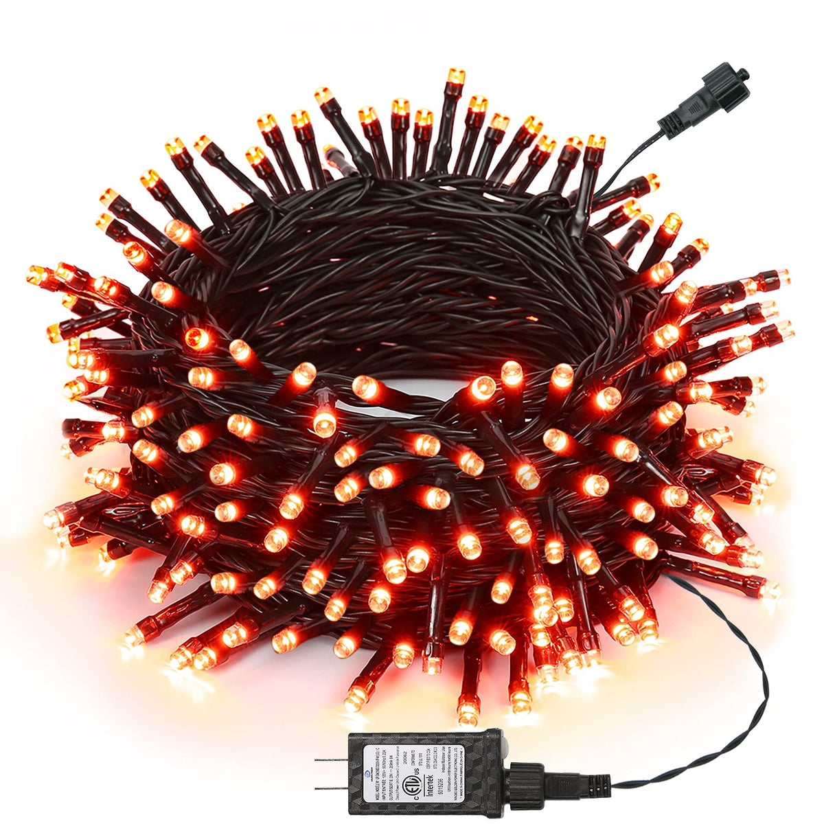 Joomer Orange Halloween Lights, 100Ft 300 Led String Lights With 8 Modes Timer Waterproof Plug In Indoor Outdoor String Light Fo