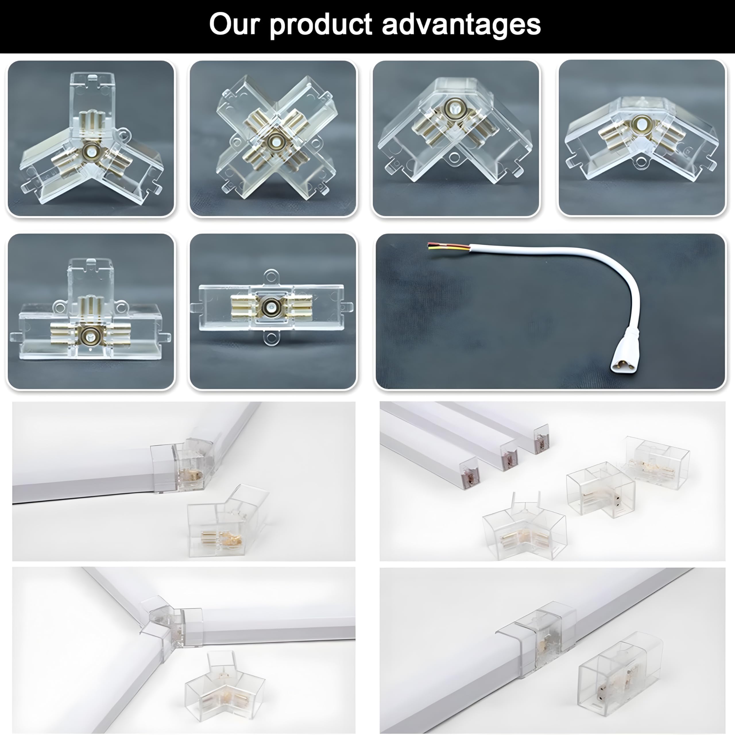 Tiyahomey Aluminum Frame Led Hexagon Garage Light,5 Hexagon Honeycomb Lights 240W 24800 Lumens Hexagon Garage Light With T5 Tube
