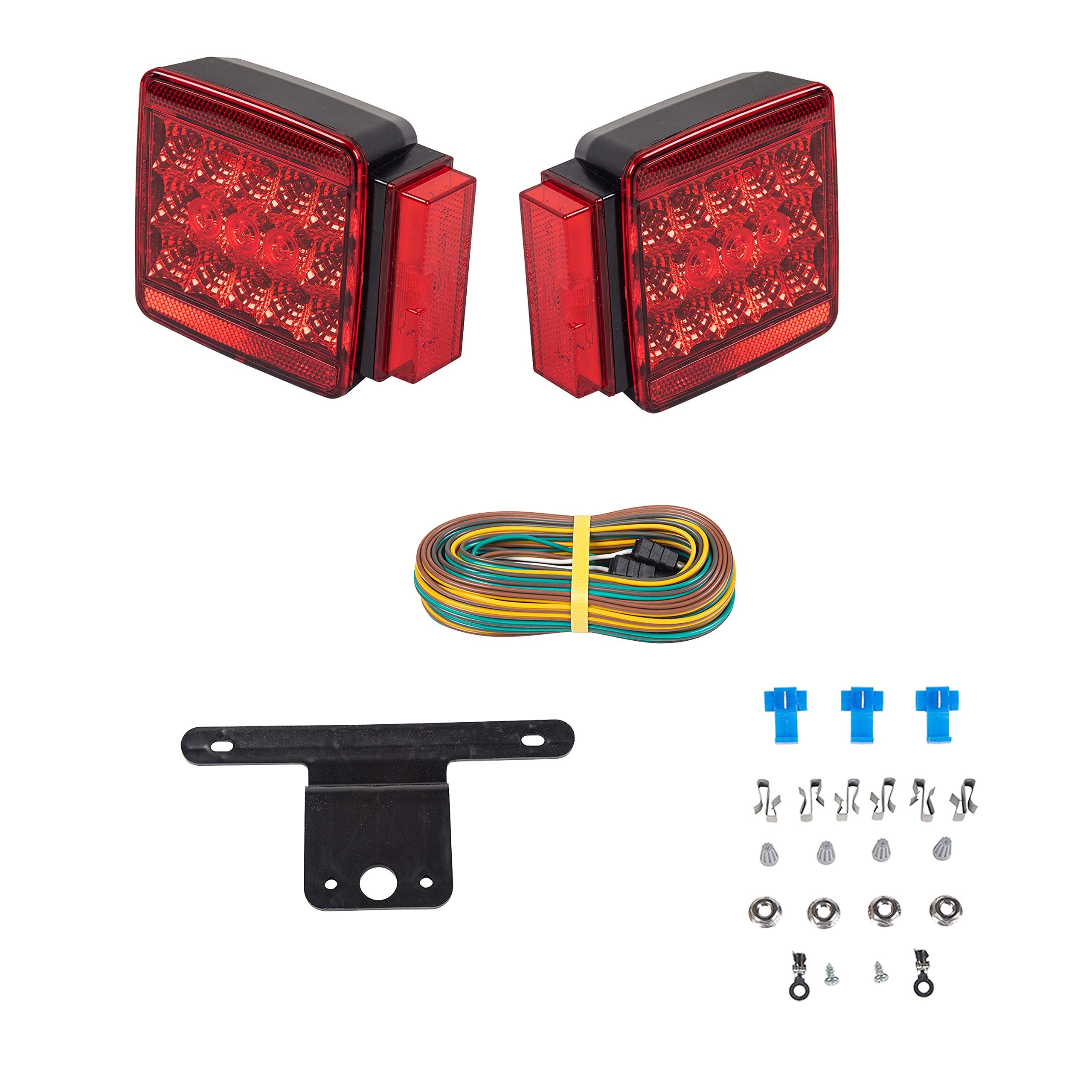 Wesbar 283500 Led Submersible Combination Trailer Light Kit With 25' Wire Harness For Over 80&quot; Wide Trailer