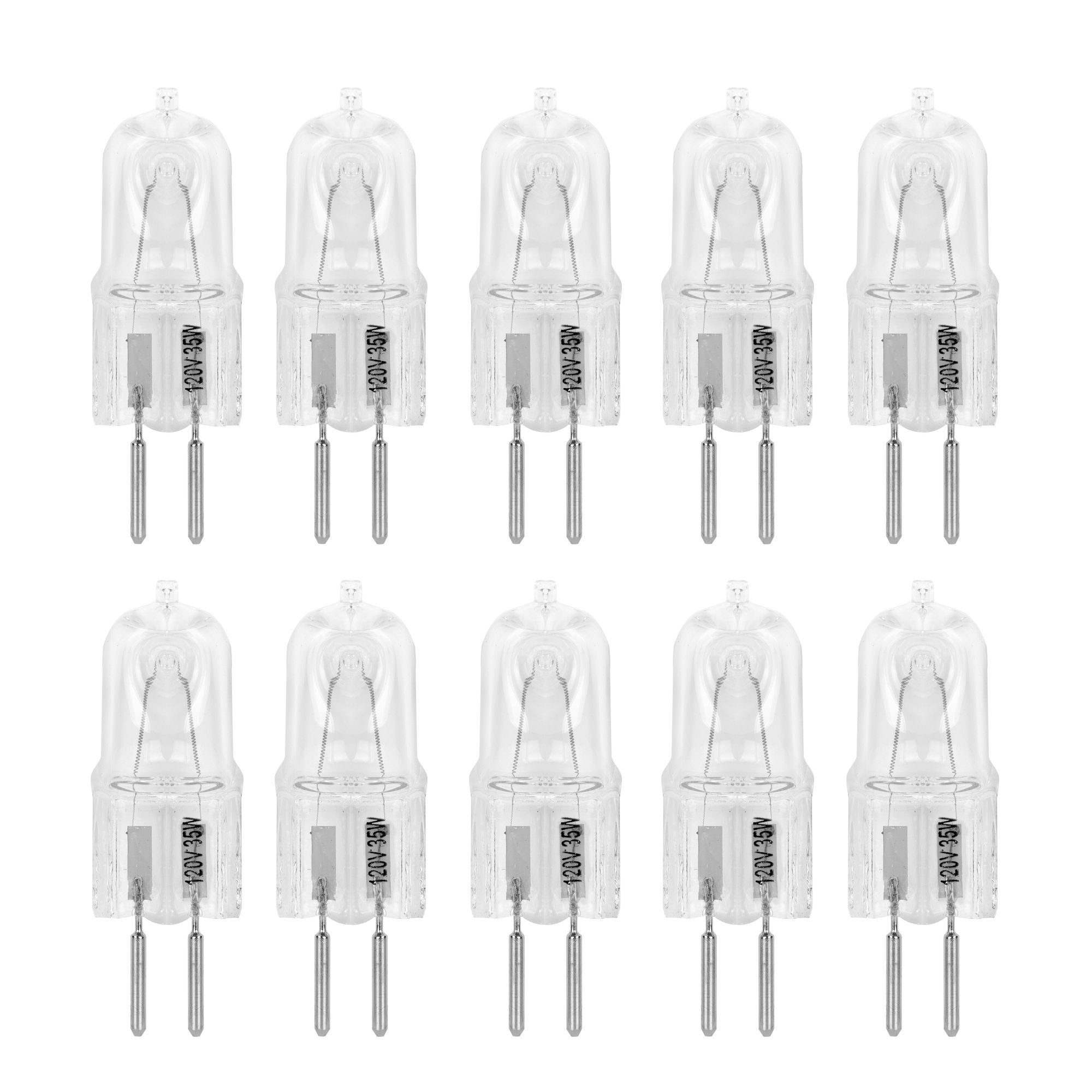 10 Pack Clear Dimmable T4 Q35/Gy6.35/Cl/120V Gy6.35 Jcd 35 Watt 35W 120 Volt Halogen Light Bulb Electric Wax Melter Plug Oil War