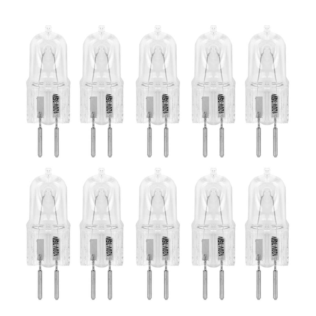 10 Pack Clear Dimmable T4 Q35/Gy6.35/Cl/120V Gy6.35 Jcd 35 Watt 35W 120 Volt Halogen Light Bulb Electric Wax Melter Plug Oil War
