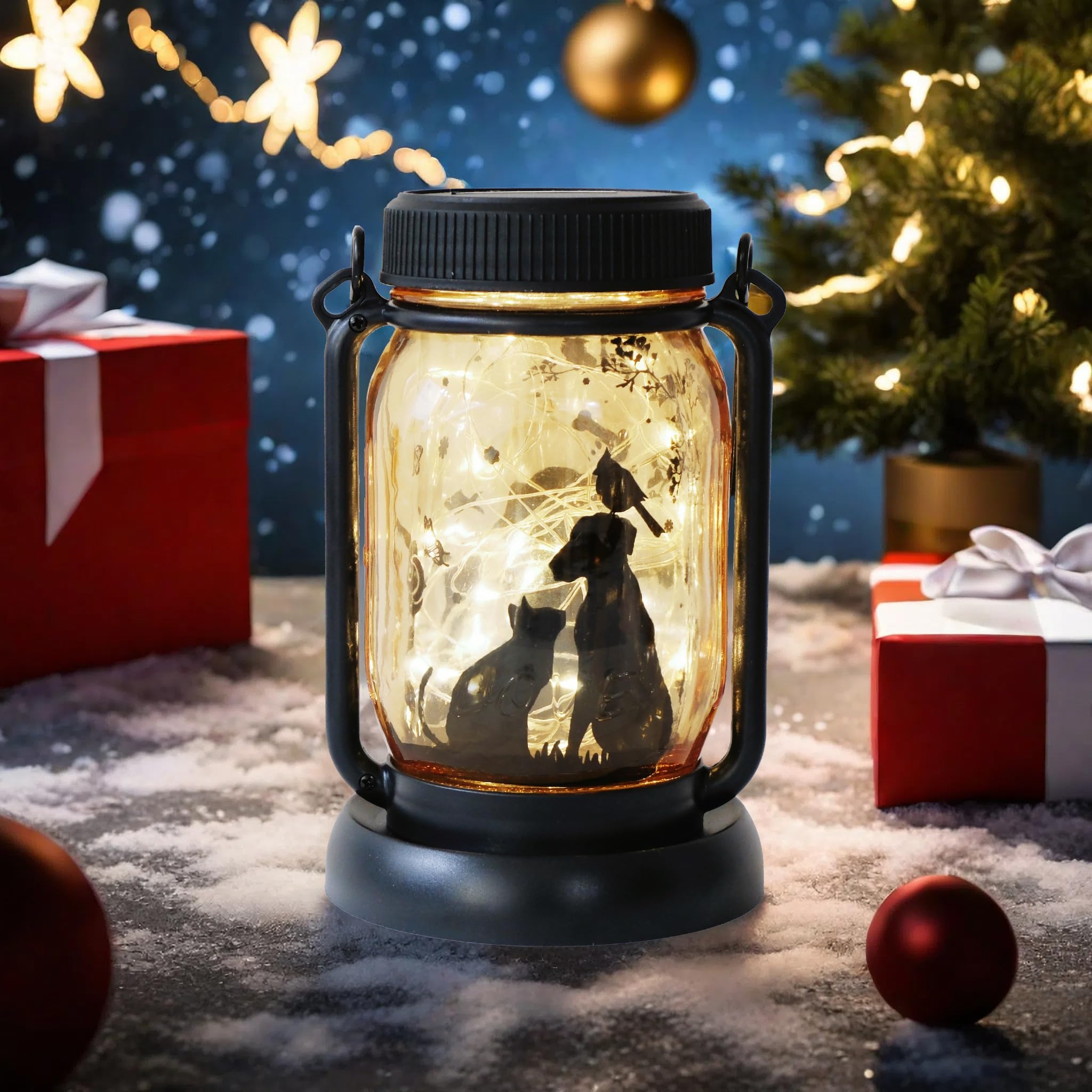 Cat Dog Solar Lanterns, Outdoor Solar Lights, Cat Lamp, Dog Lamp, Garden Decor, Patio Decor, Gifts For Cat Lovers, Gifts For Dog