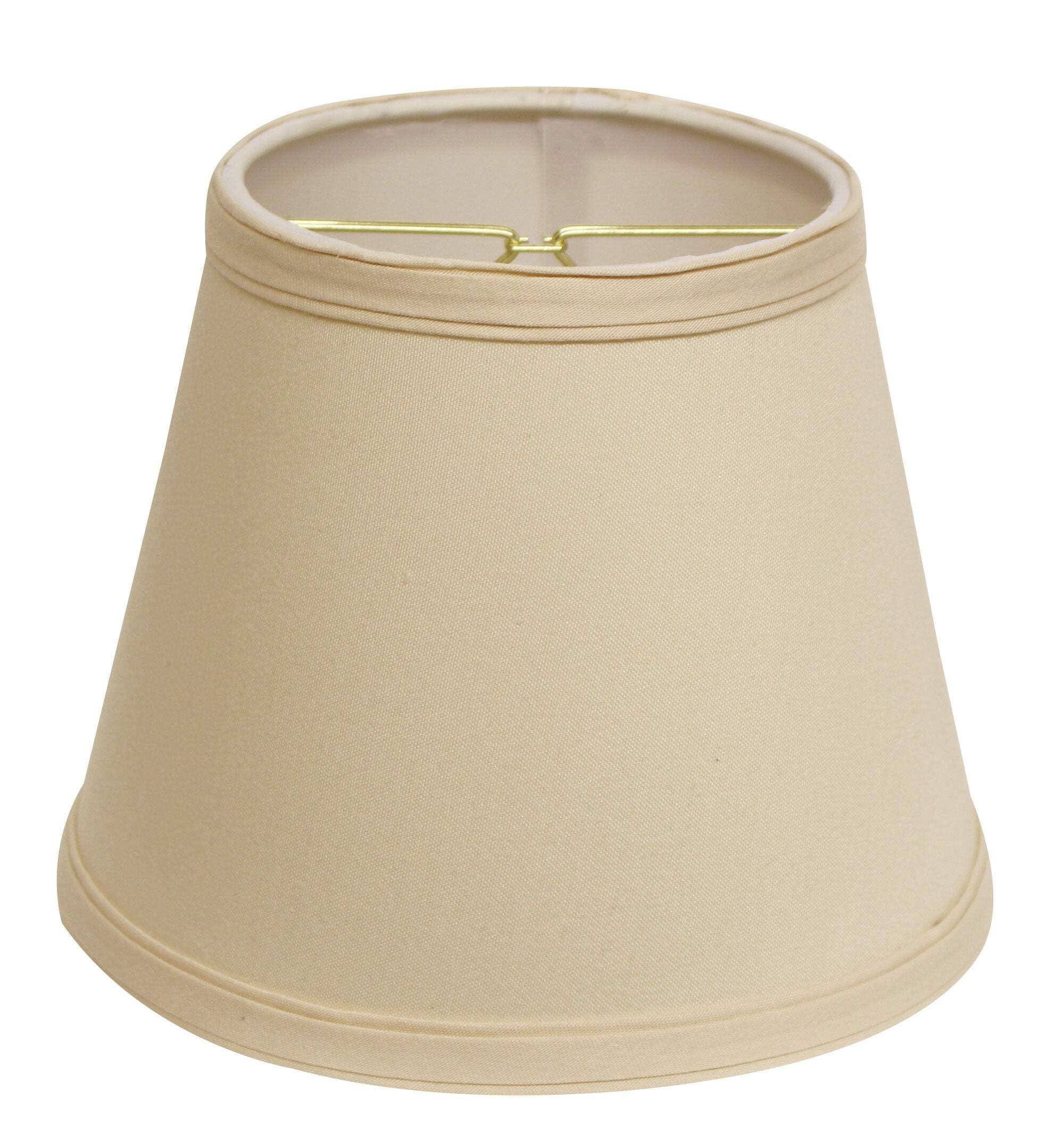 Homeroots Lighting New 8"" Slate Grey Empire Hardback Slanted No Slub Lampshade, Warm White