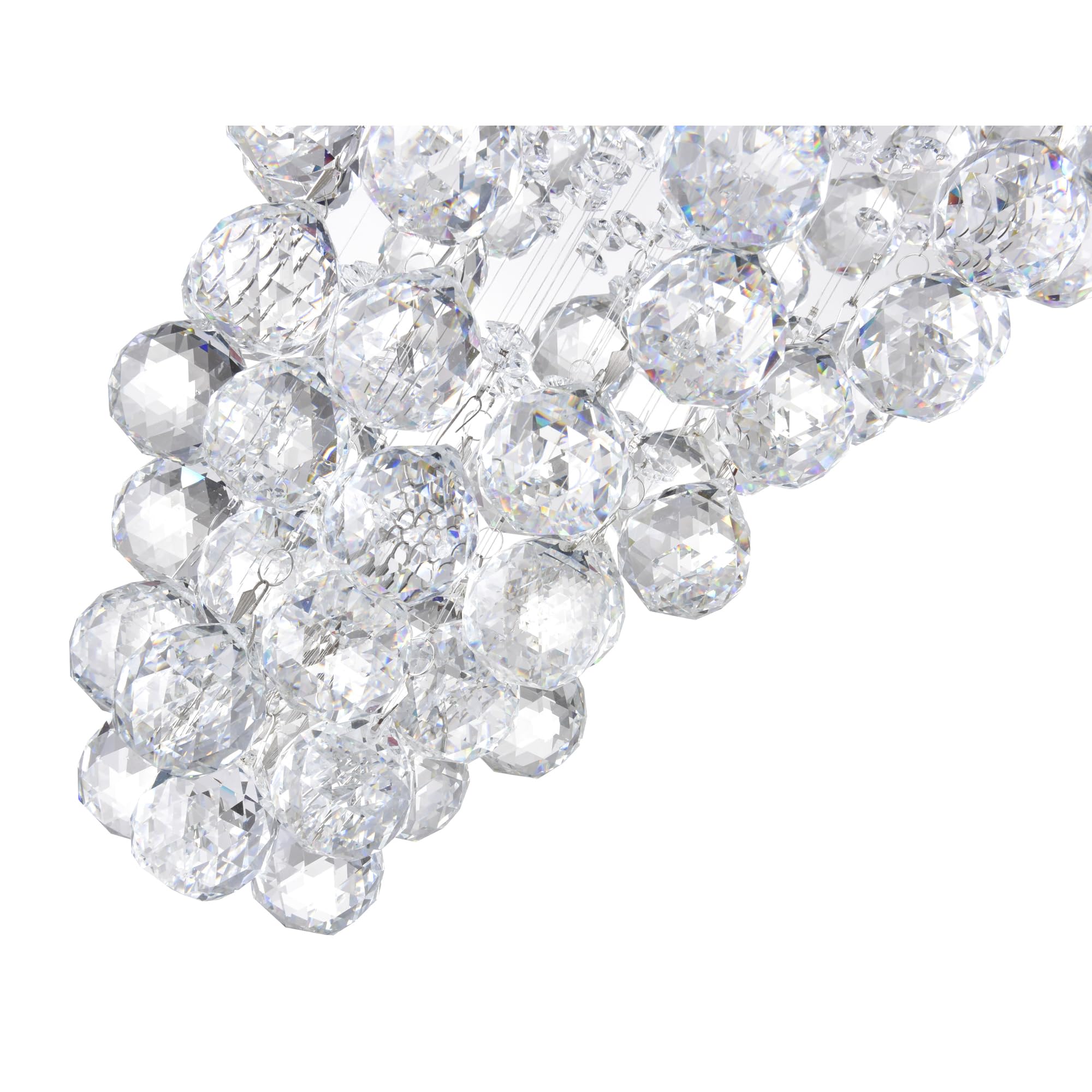 Cwi Lighting Twister 8-Light Chrome Metal Flush Mount Light - Transitional Design