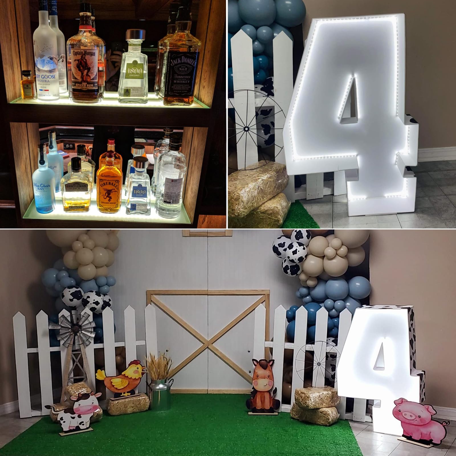 JUNWEN Battery Powered LED Strip Lights, 5V, Daylight White,Cuttable to Size, 13.2ft with 240 LEDs, Portable Lighting, Requires