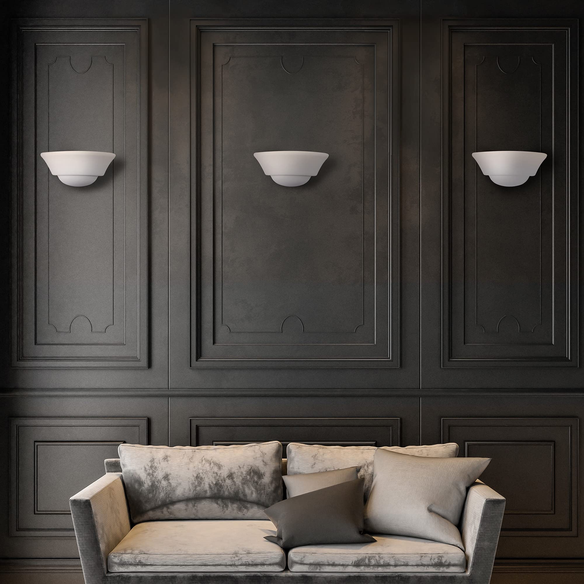 Designers Fountain Wall Sconce 6in Alloy Steel White Model 6031-WH