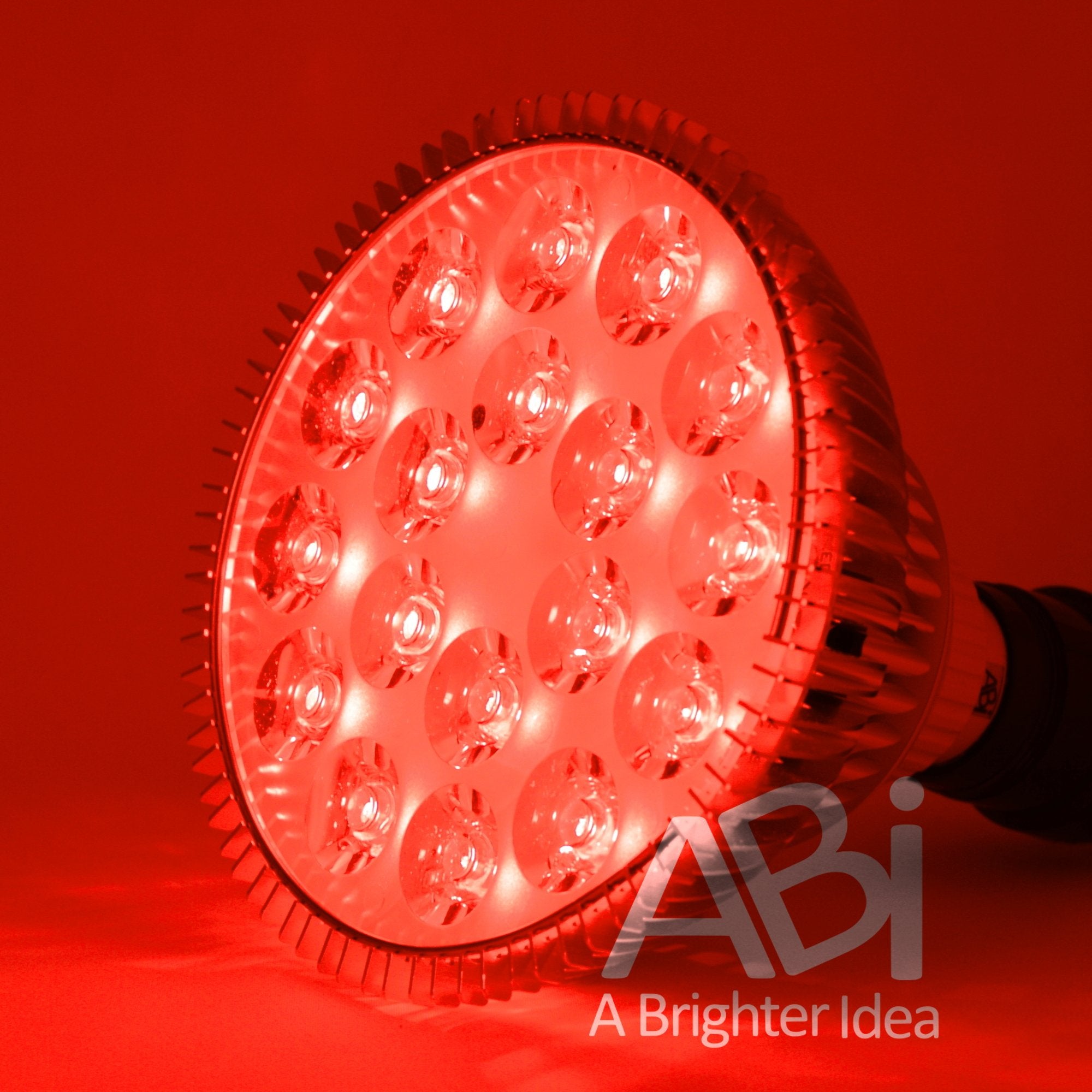 ABI PAR38 LED Grow Light Bulb 26W with Active Cooling, Red 630nm, High Power, Model GR-PAR38-26W-RED