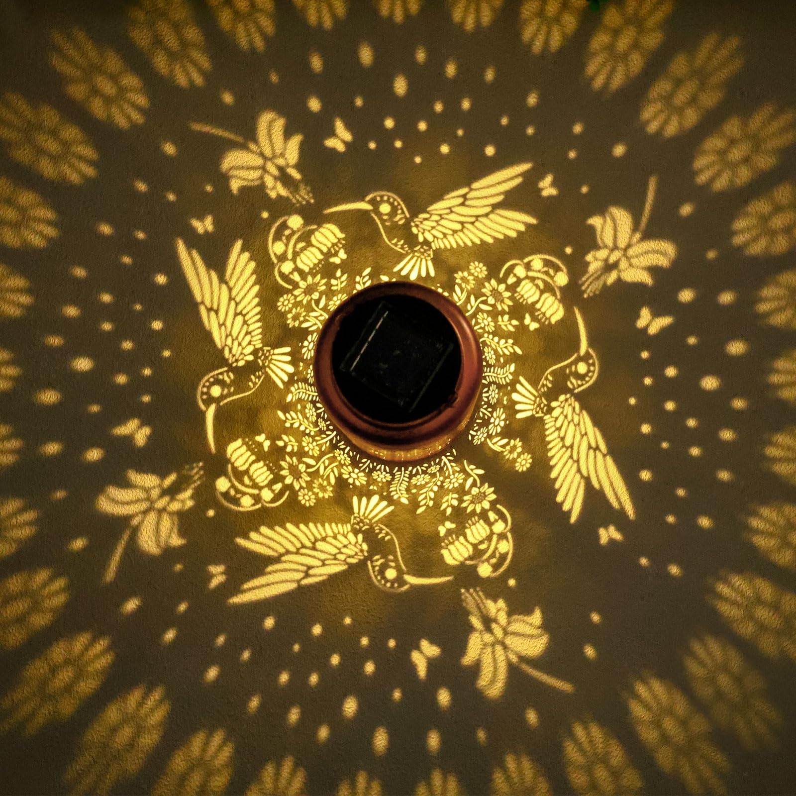 2 Pack Hummingbird Solar Lanterns Outdoor Waterproof Hanging Solar Lights Metal Decorative Led Lanterns Outside Decor For Garden