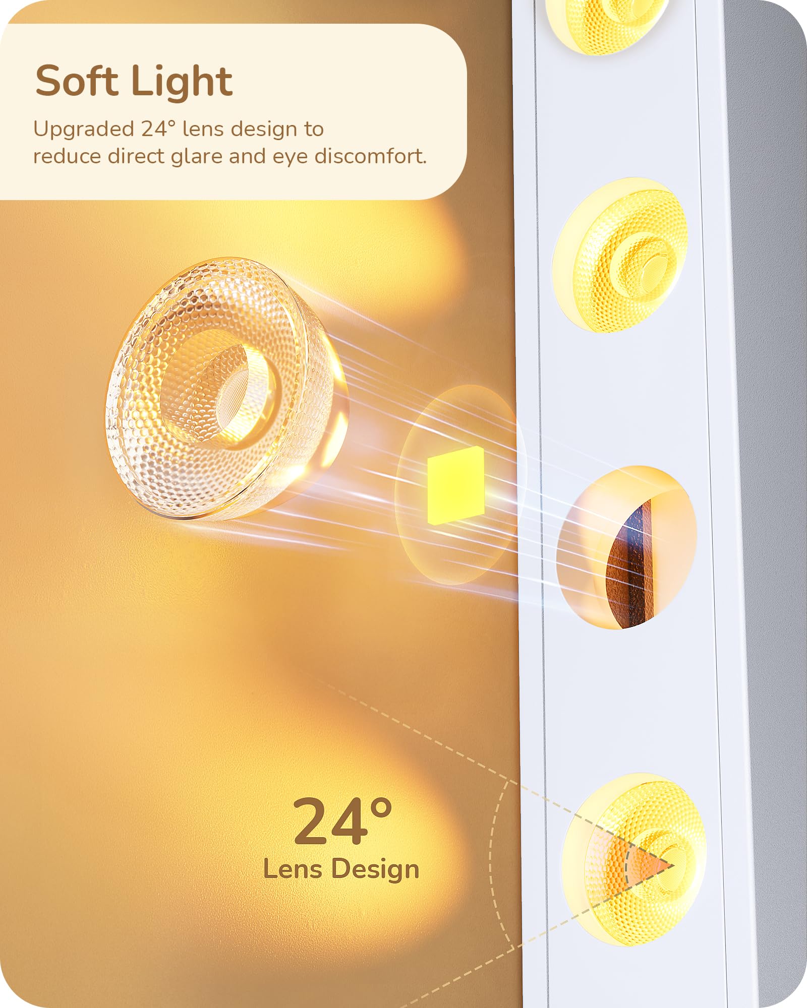 EDISHINE Wood Corner Stick Floor Lamp, Minimalist LED Dimmable Light, Standing Atmosphere Lamp for Bedroom, Living Room, Office,